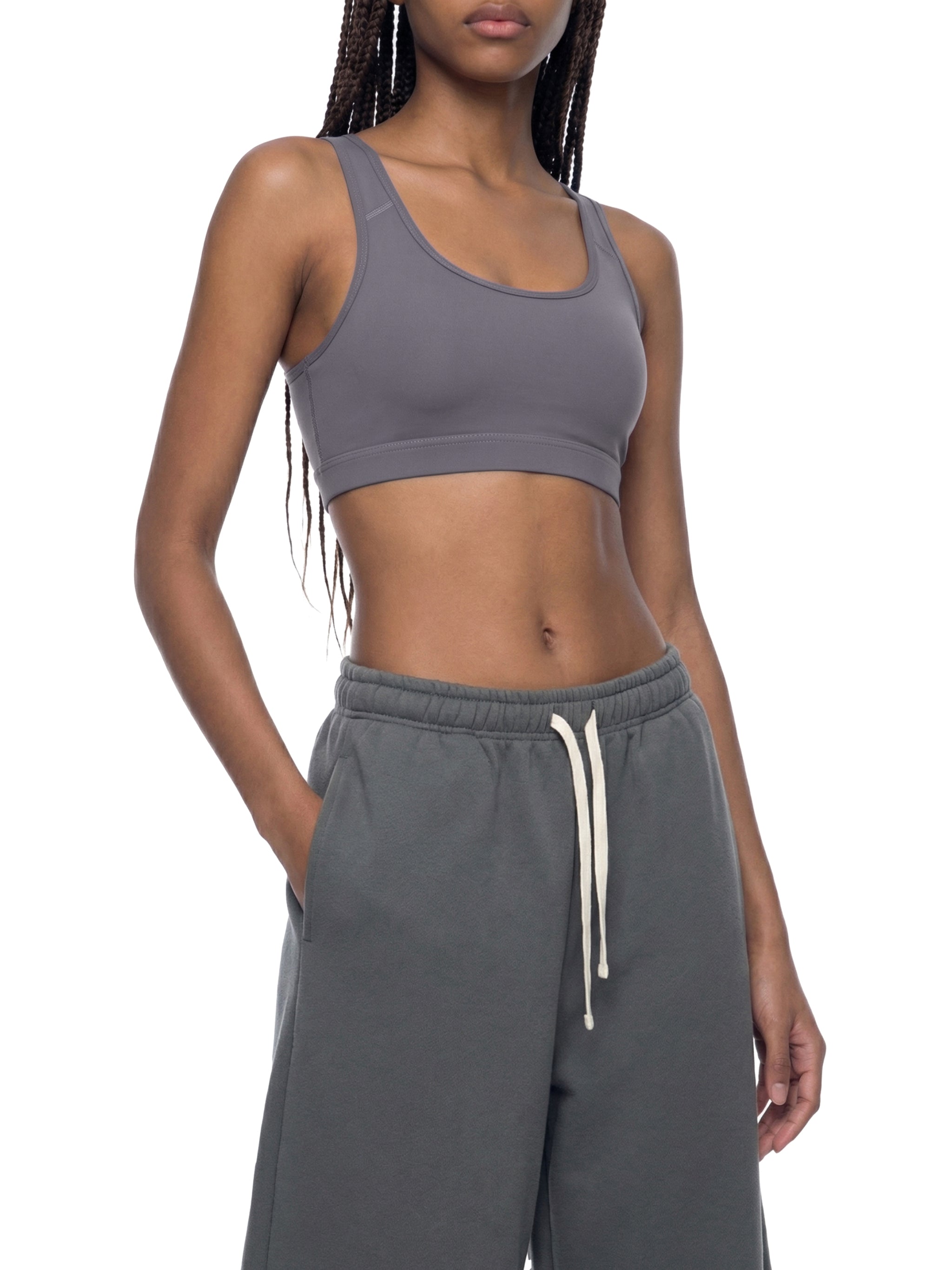 Women's Cropped Sports Bra – Medium Support Activewear Crop Top