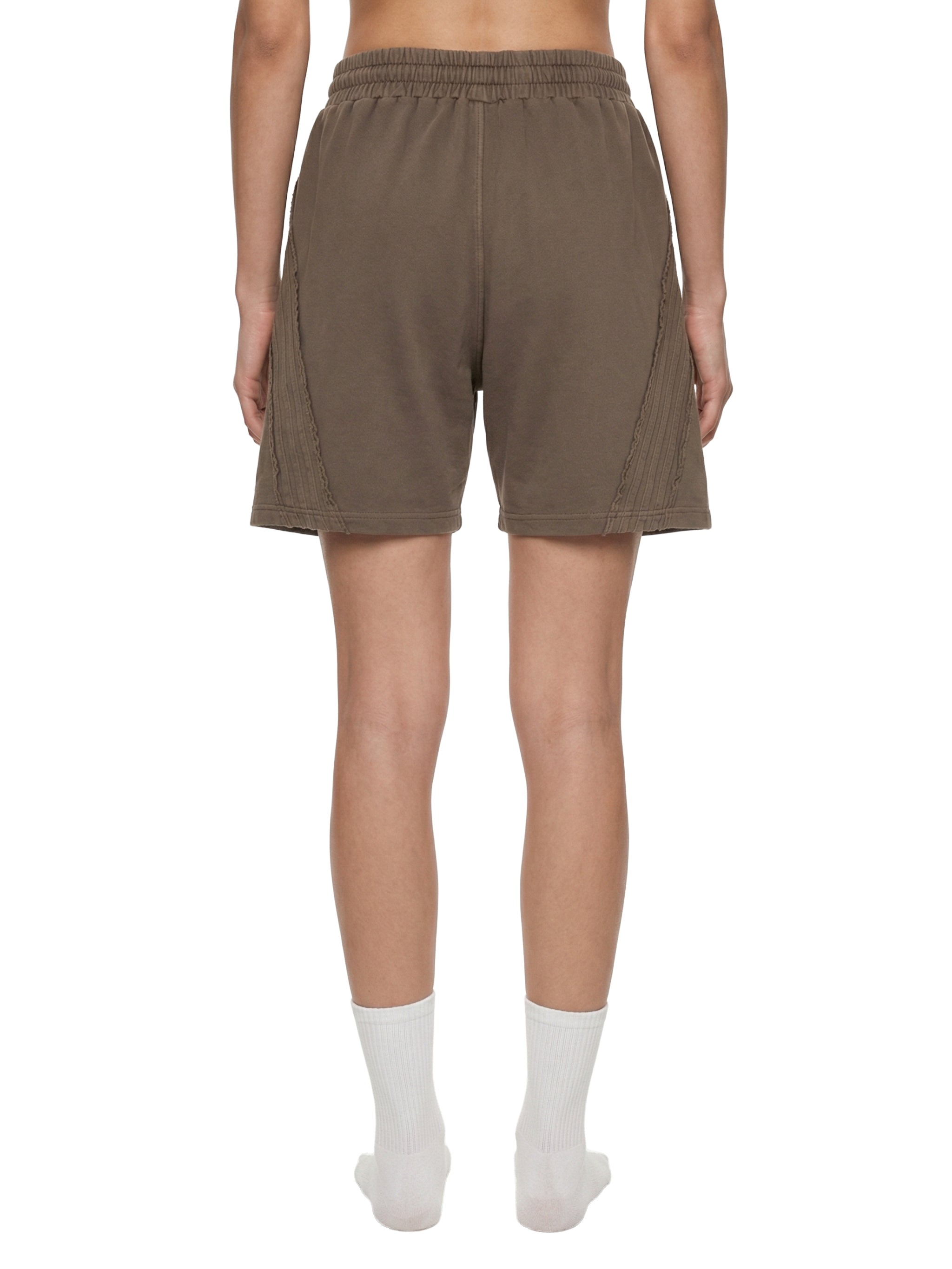 Unisex Vintage Wash Raw Edge Shorts – Oversized Streetwear Sweat Shorts