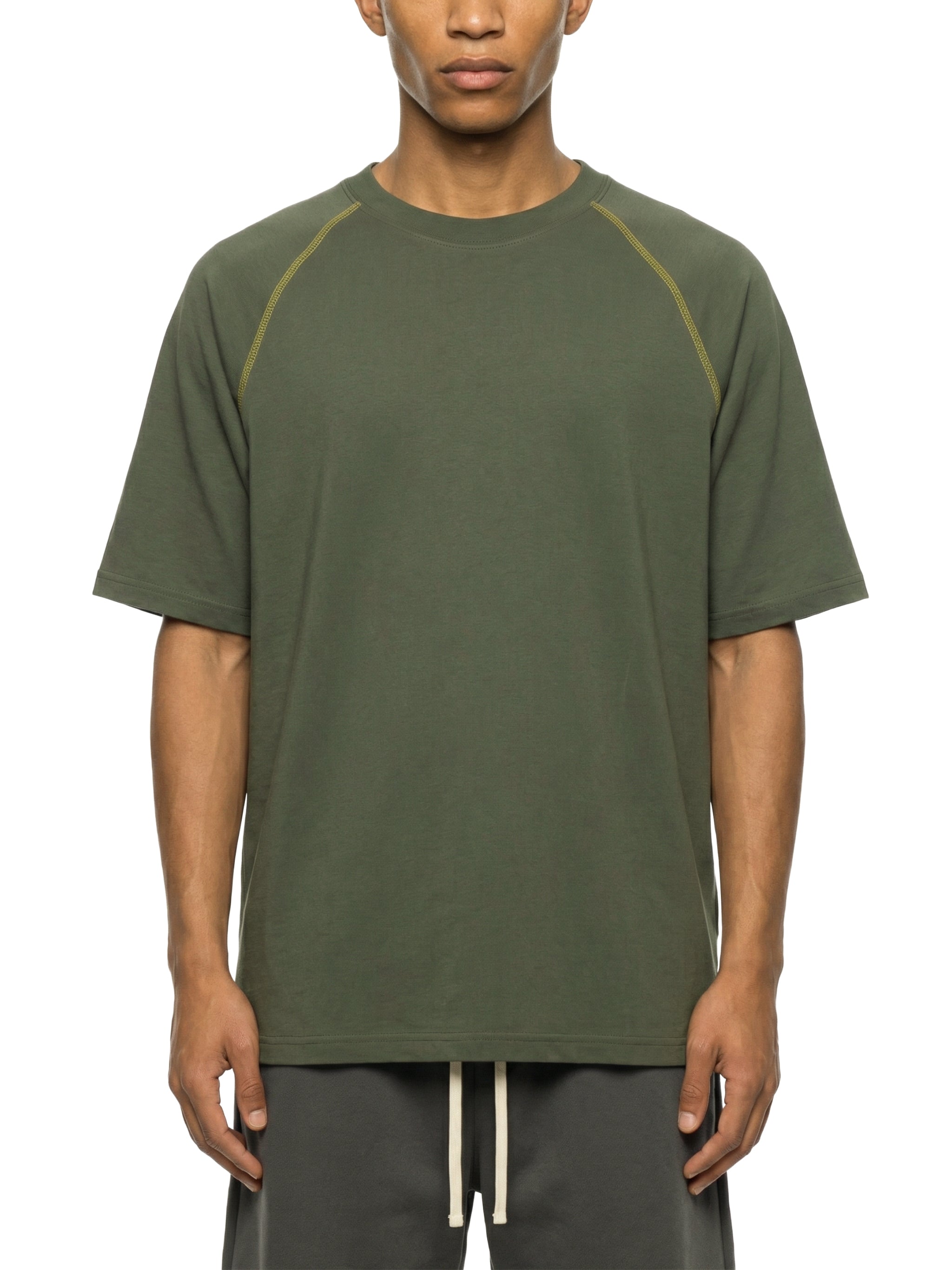 Unisex Contrast Stitch Raglan T-Shirt – Oversized Streetwear Tee