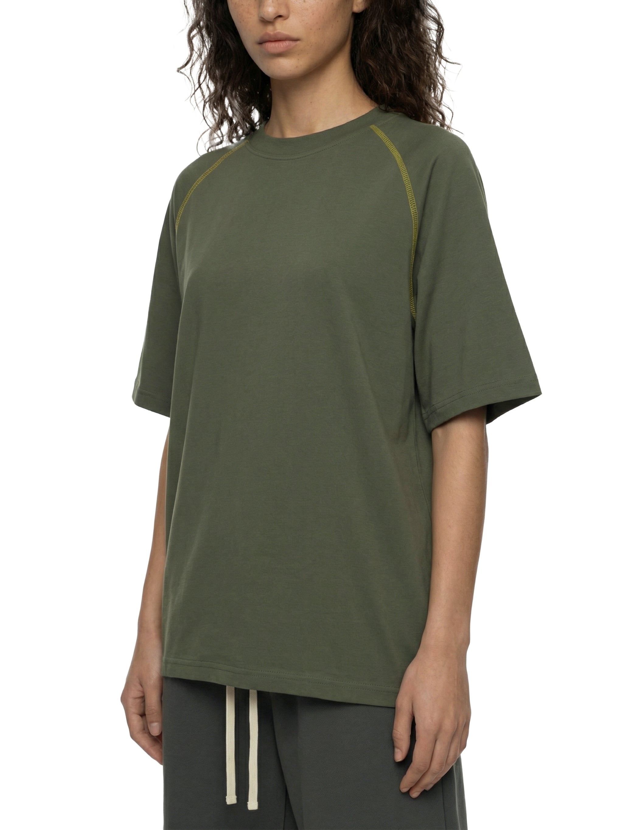 Unisex Contrast Stitch Raglan T-Shirt – Oversized Streetwear Tee