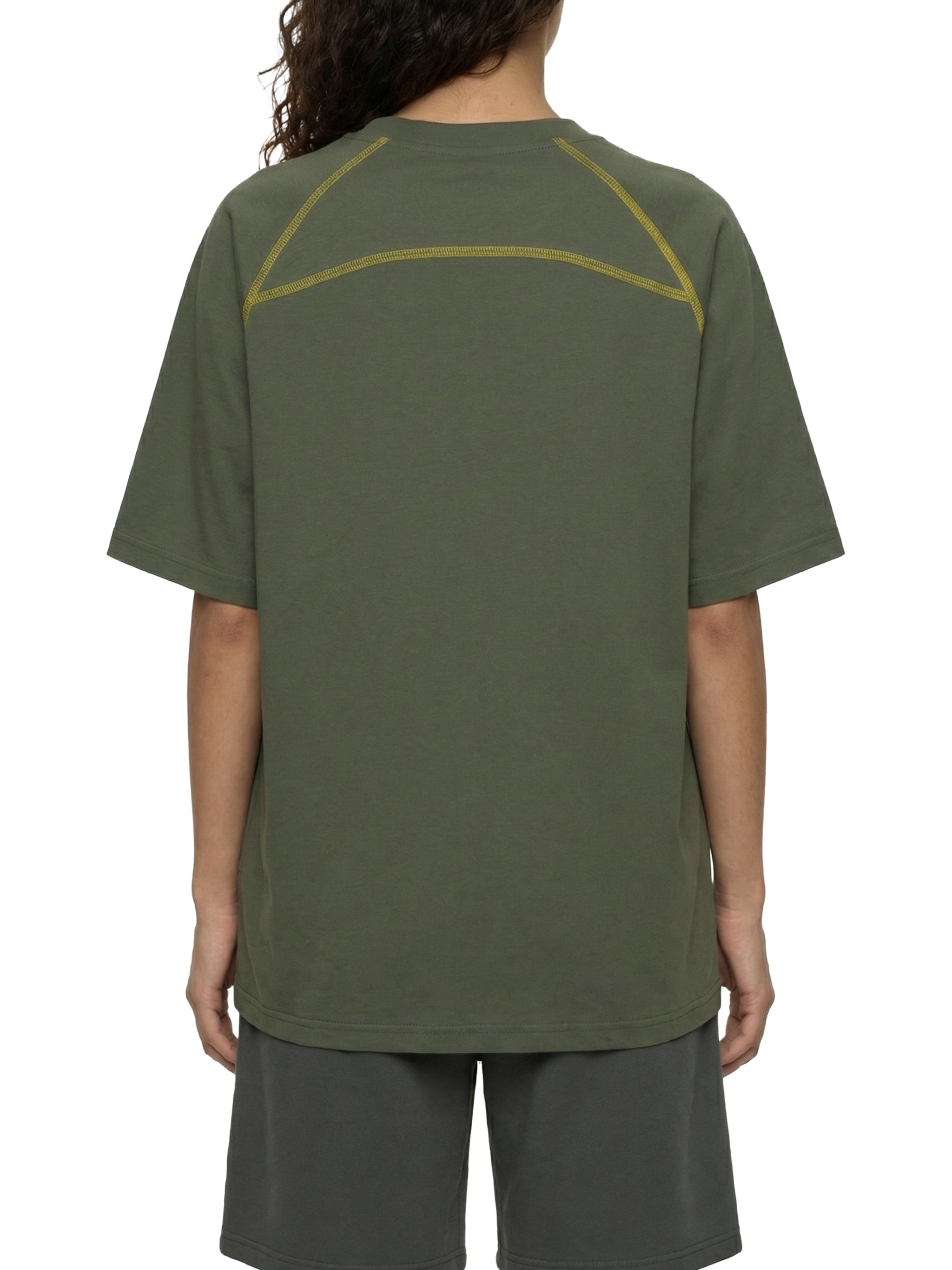 Unisex Contrast Stitch Raglan T-Shirt – Oversized Streetwear Tee