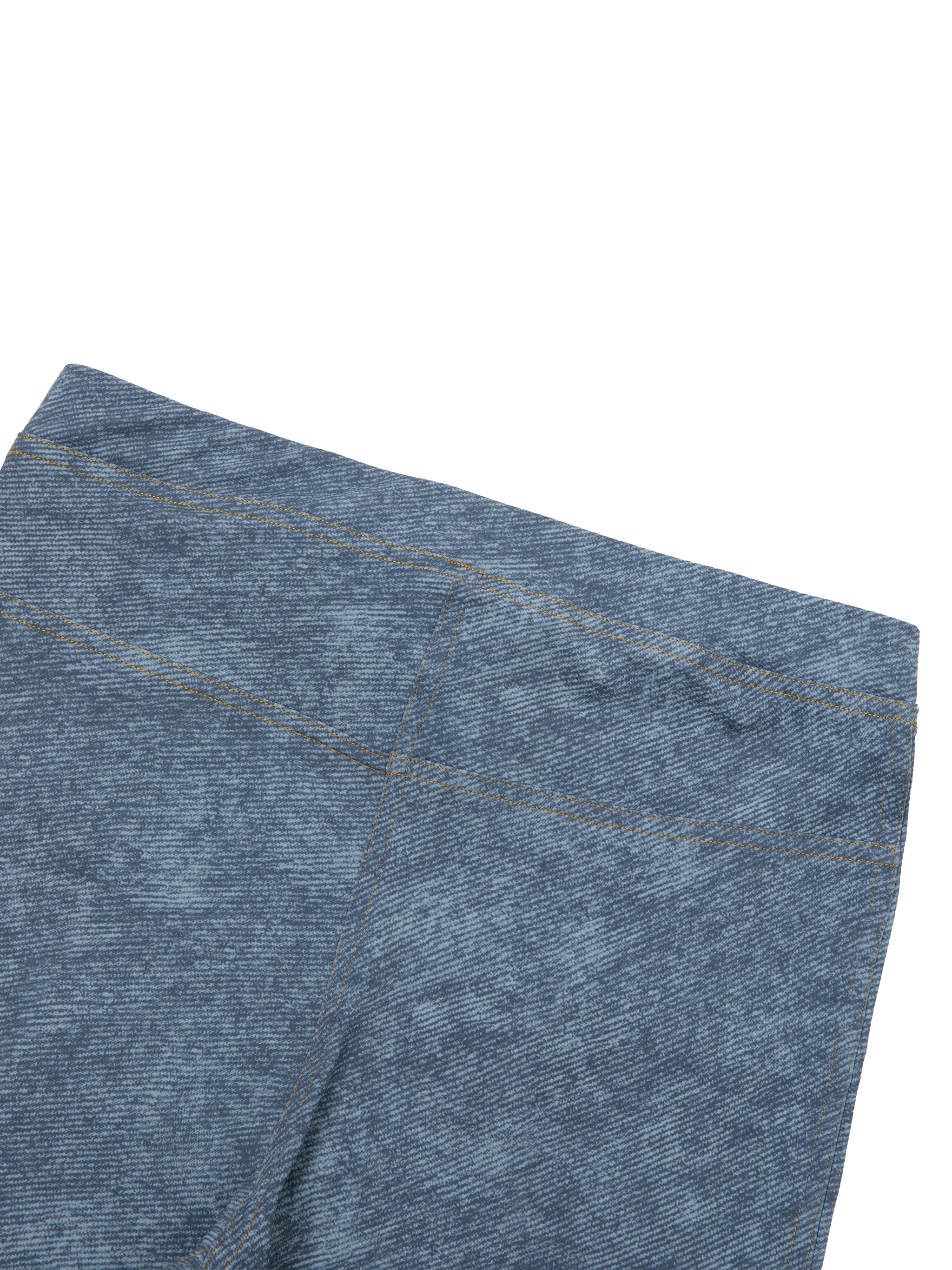 Women's Faux Denim Zip Fly Leggings – High-Waisted Stretch Jeggings