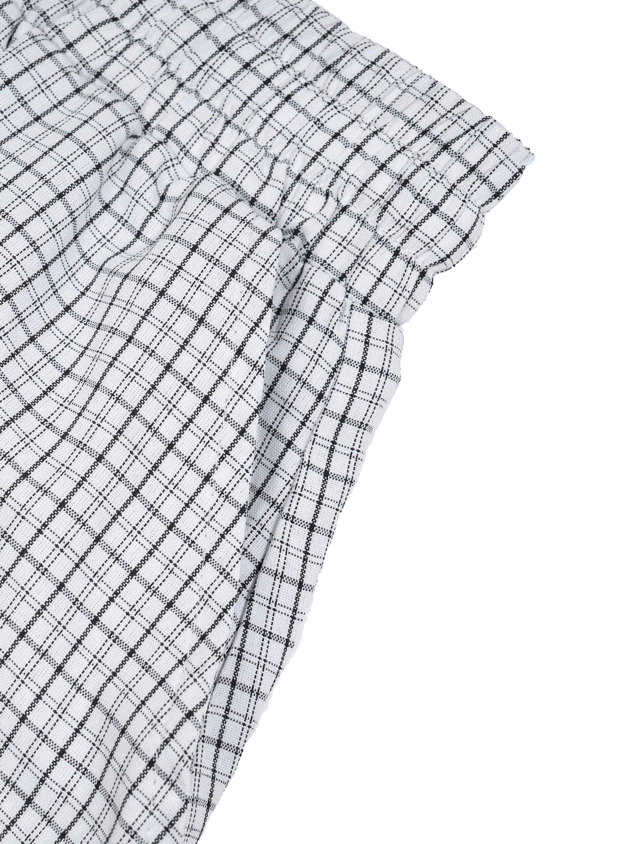 Unisex Plaid Loose Capri Shorts – Relaxed Streetwear Drawstring Shorts