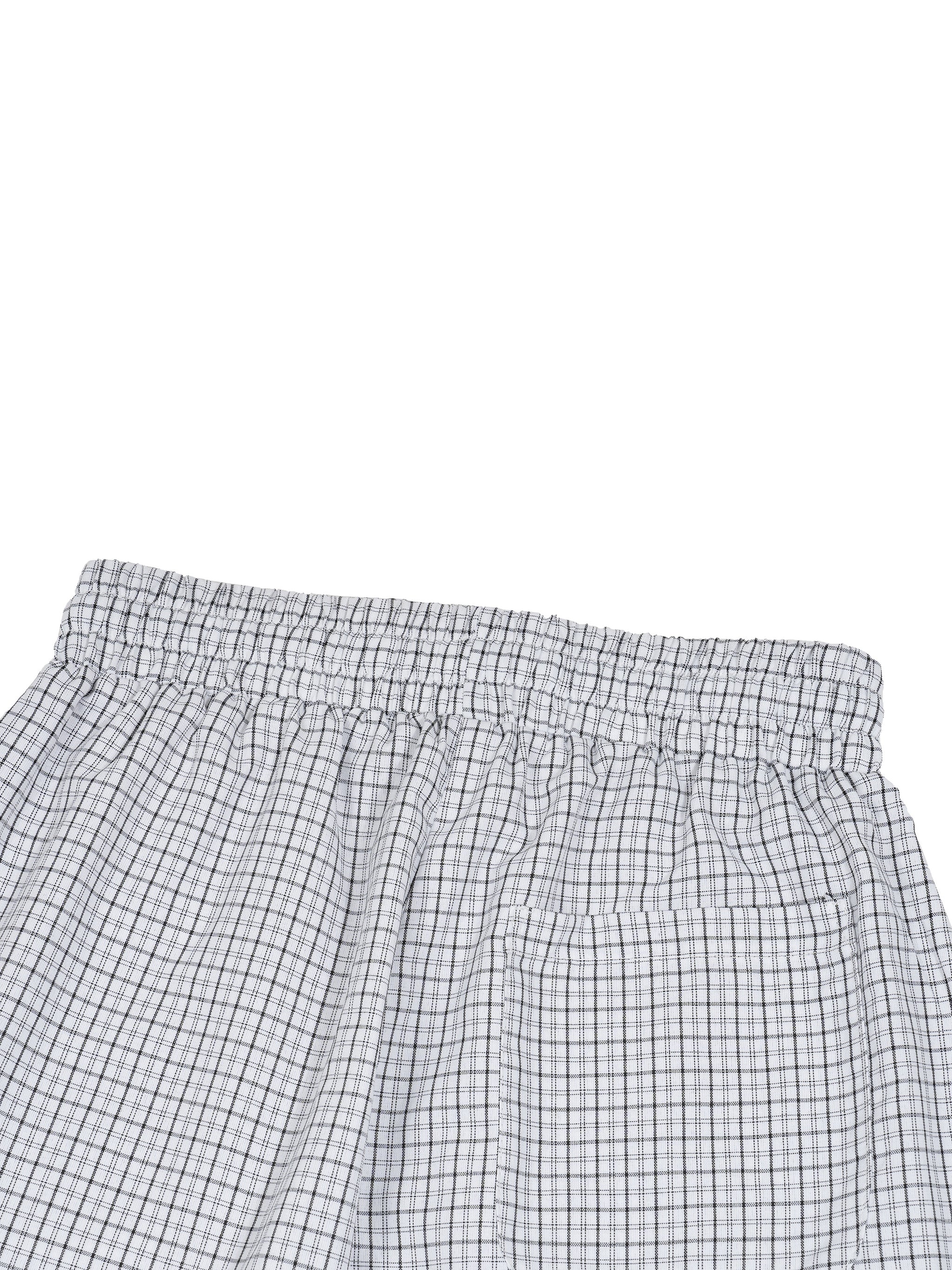 Unisex Plaid Loose Capri Shorts – Relaxed Streetwear Drawstring Shorts