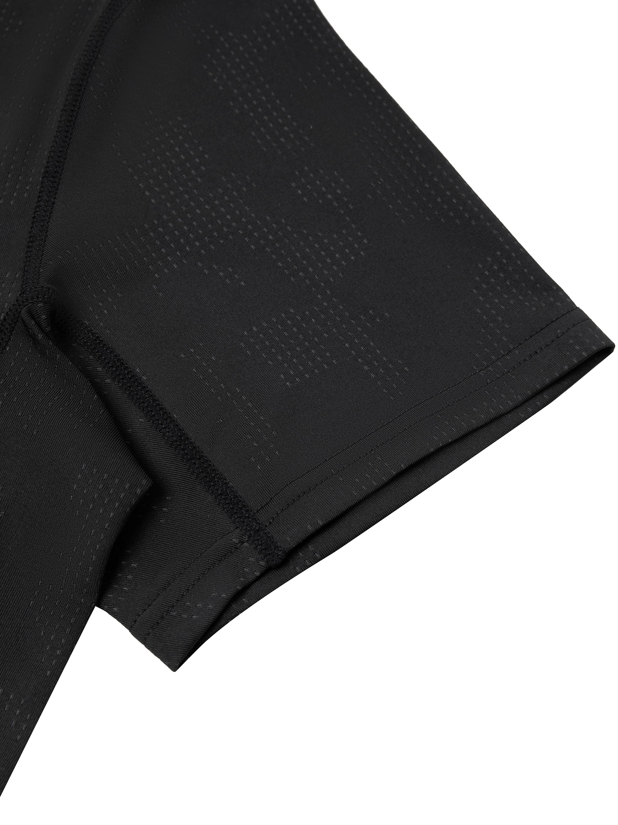 Men's Jacquard Slim Mesh T-Shirt – Breathable Performance Athletic Tee