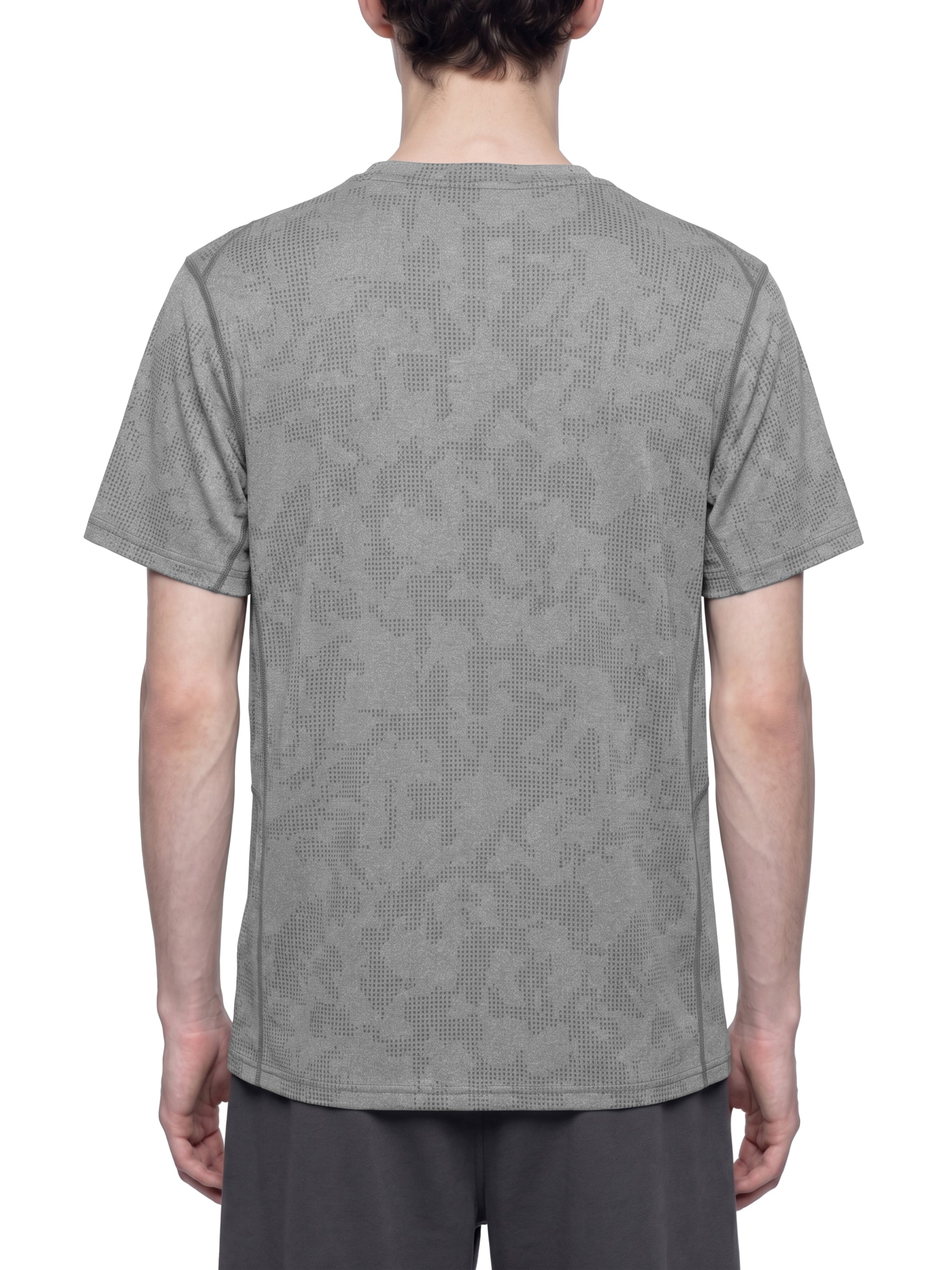 Men's Jacquard Slim Mesh T-Shirt – Breathable Performance Athletic Tee