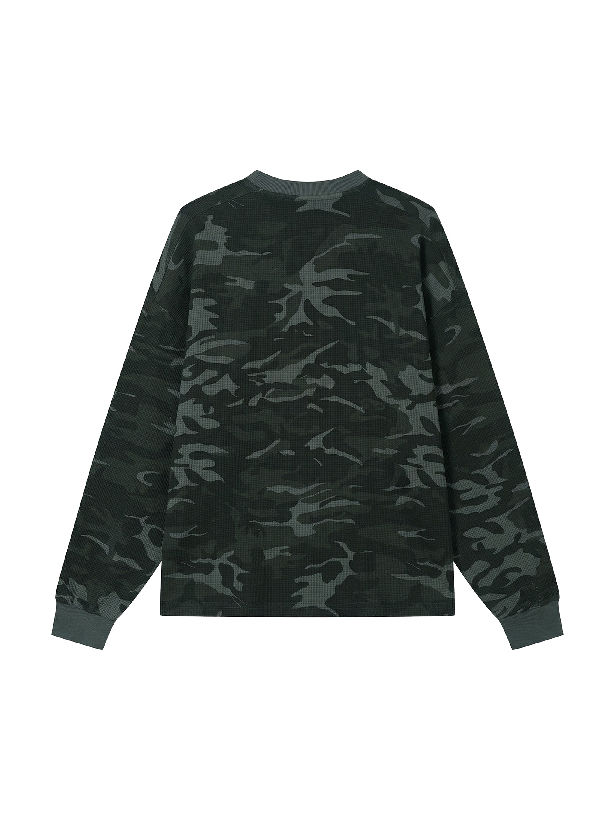 Unisex Waffle Boxy Long Sleeve T-Shirt – Oversized Textured Streetwear Tee