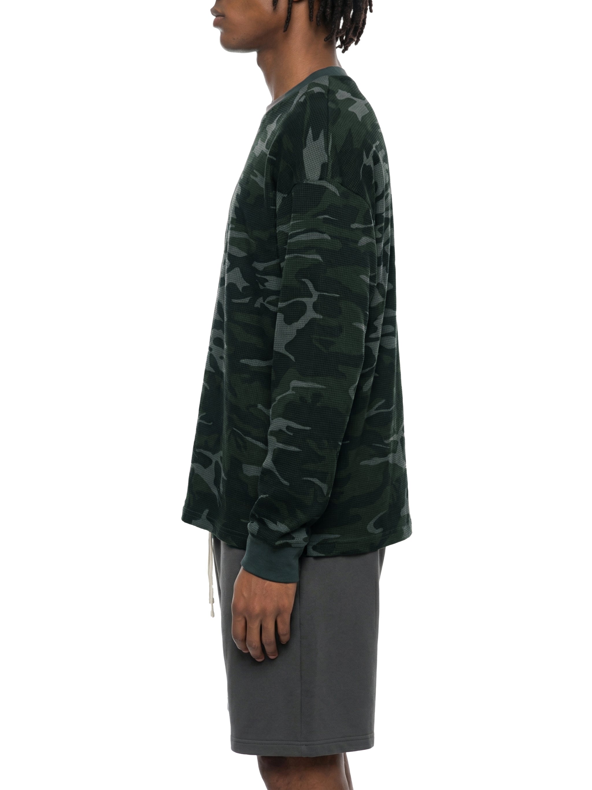 Unisex Waffle Boxy Long Sleeve T-Shirt – Oversized Textured Streetwear Tee