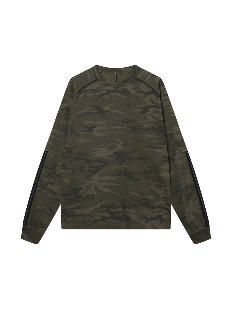 Unisex Camo Loose Long Sleeve T-Shirt – Oversized Streetwear Tee