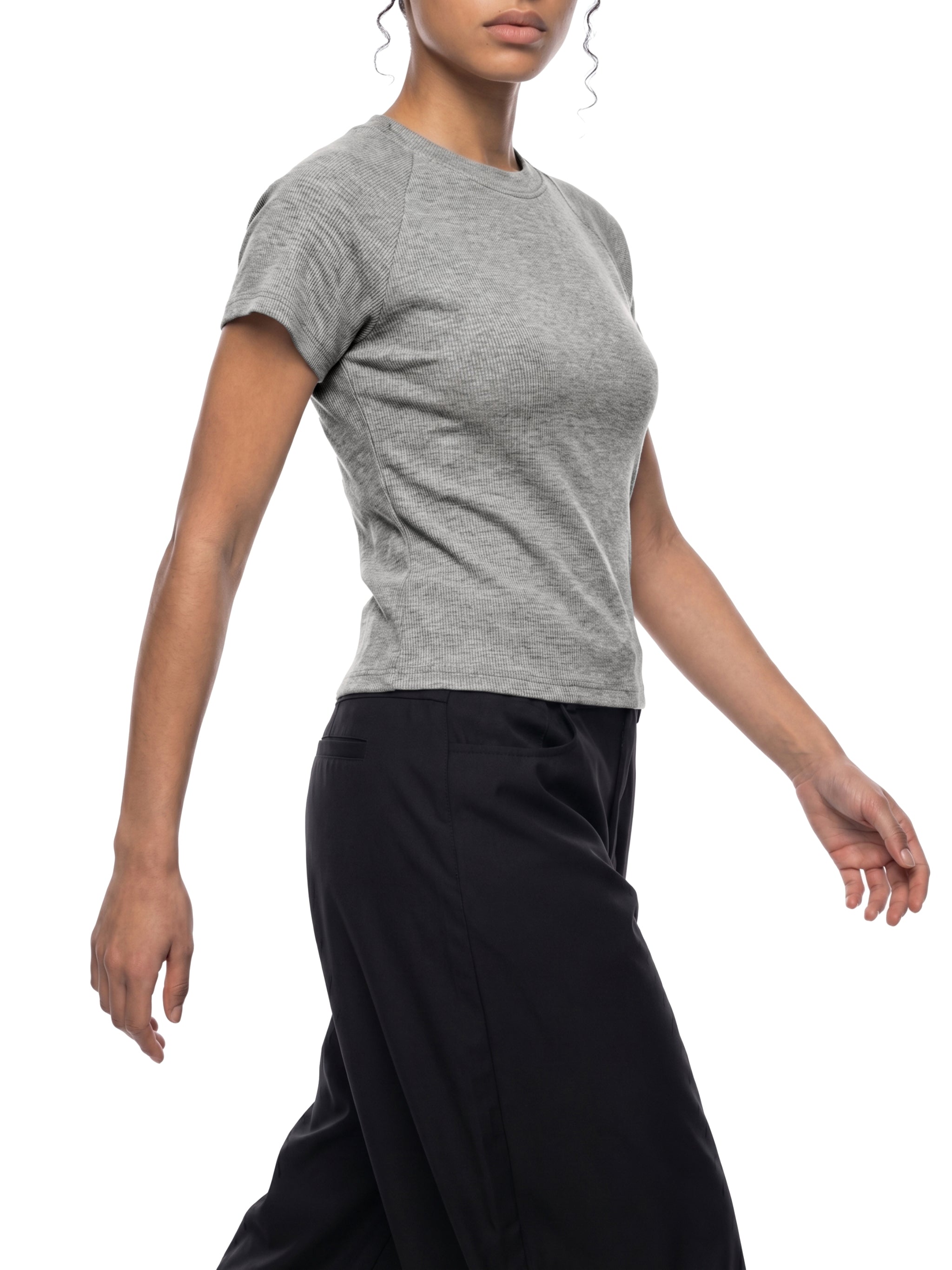 Women's Mineral Wash Crop T-Shirt – Slim Fit Vintage Streetwear Tee