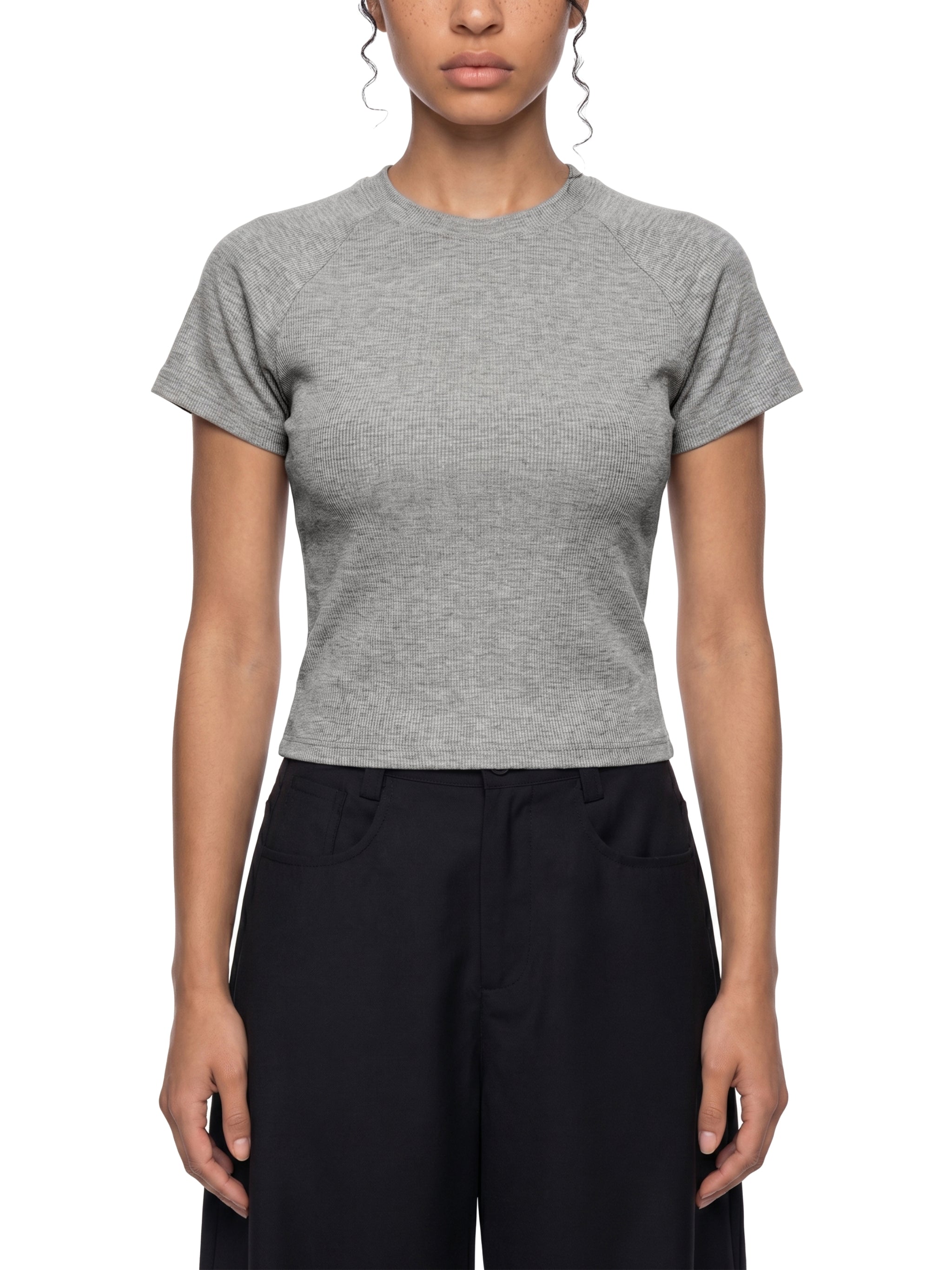 Women's Mineral Wash Crop T-Shirt – Slim Fit Vintage Streetwear Tee