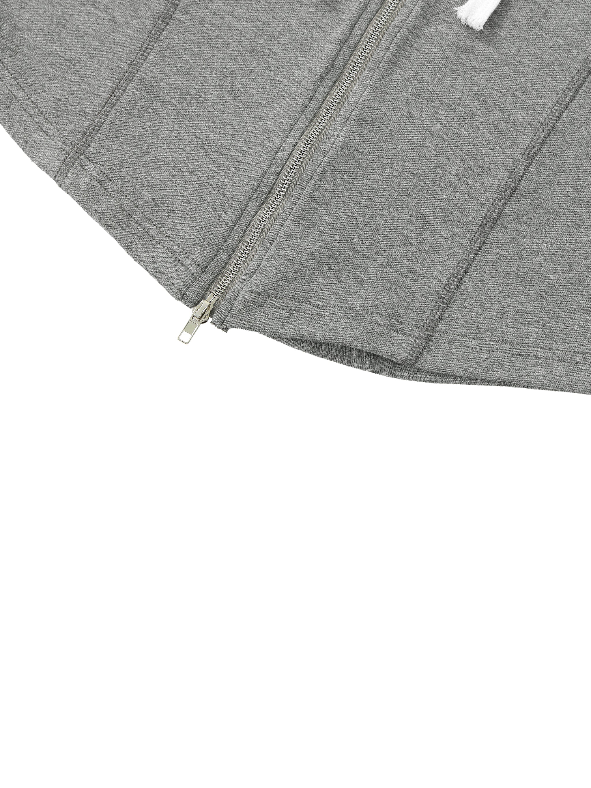 Women's Slim Cropped Full-Zip Hoodie – Fitted Athleisure Sweatshirt