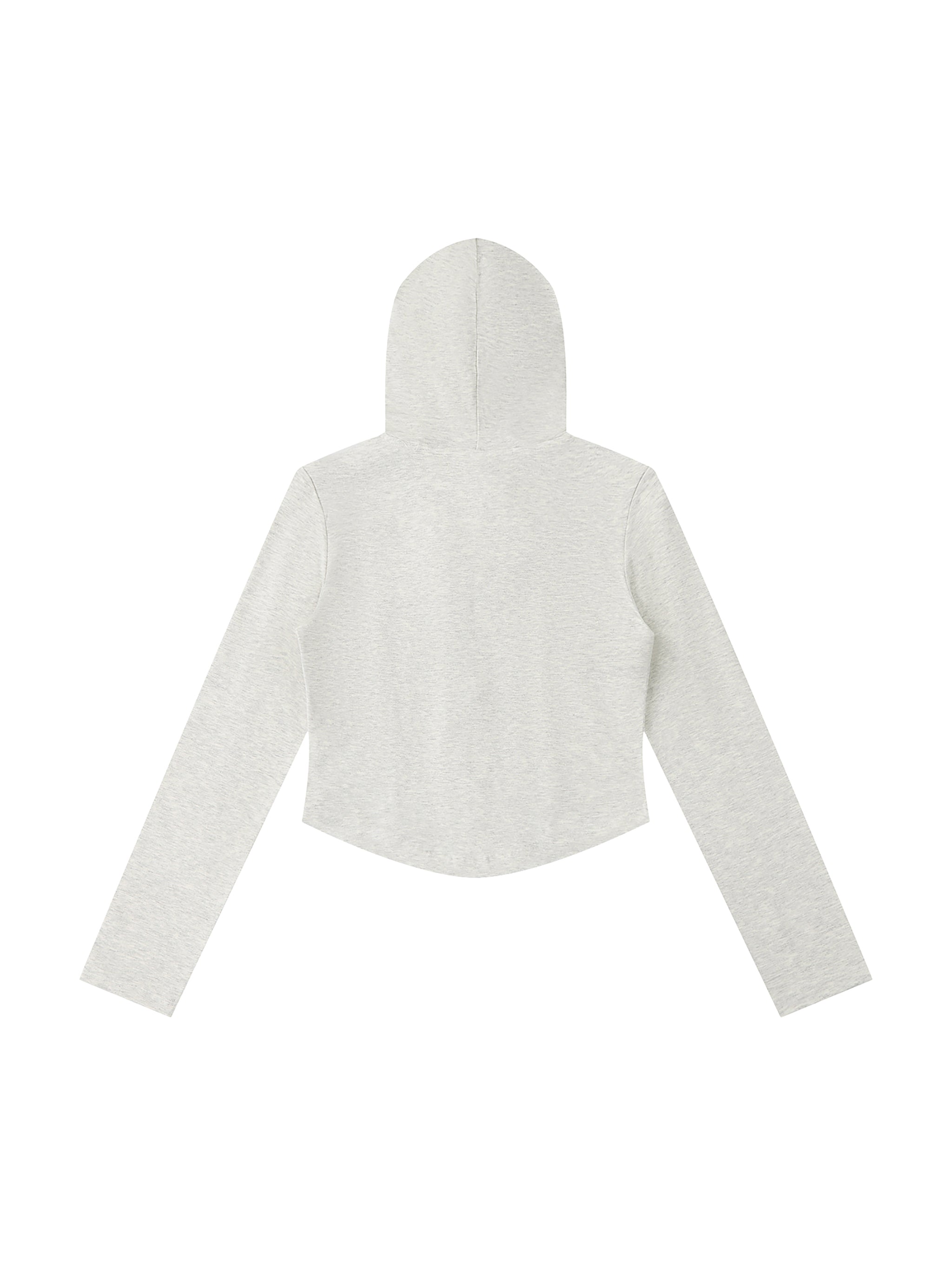 Women's Slim Cropped Full-Zip Hoodie – Fitted Athleisure Sweatshirt