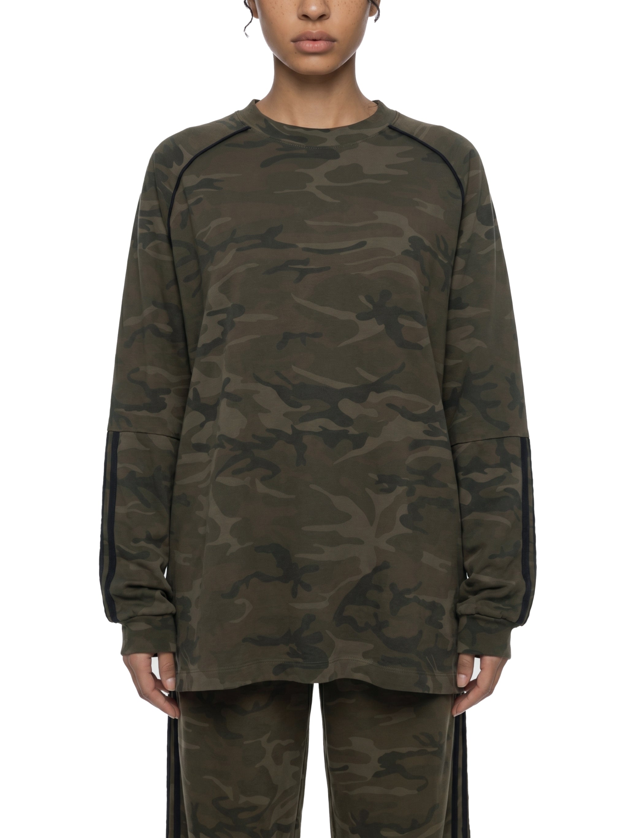 Unisex Camo Loose Long Sleeve T-Shirt – Oversized Streetwear Tee