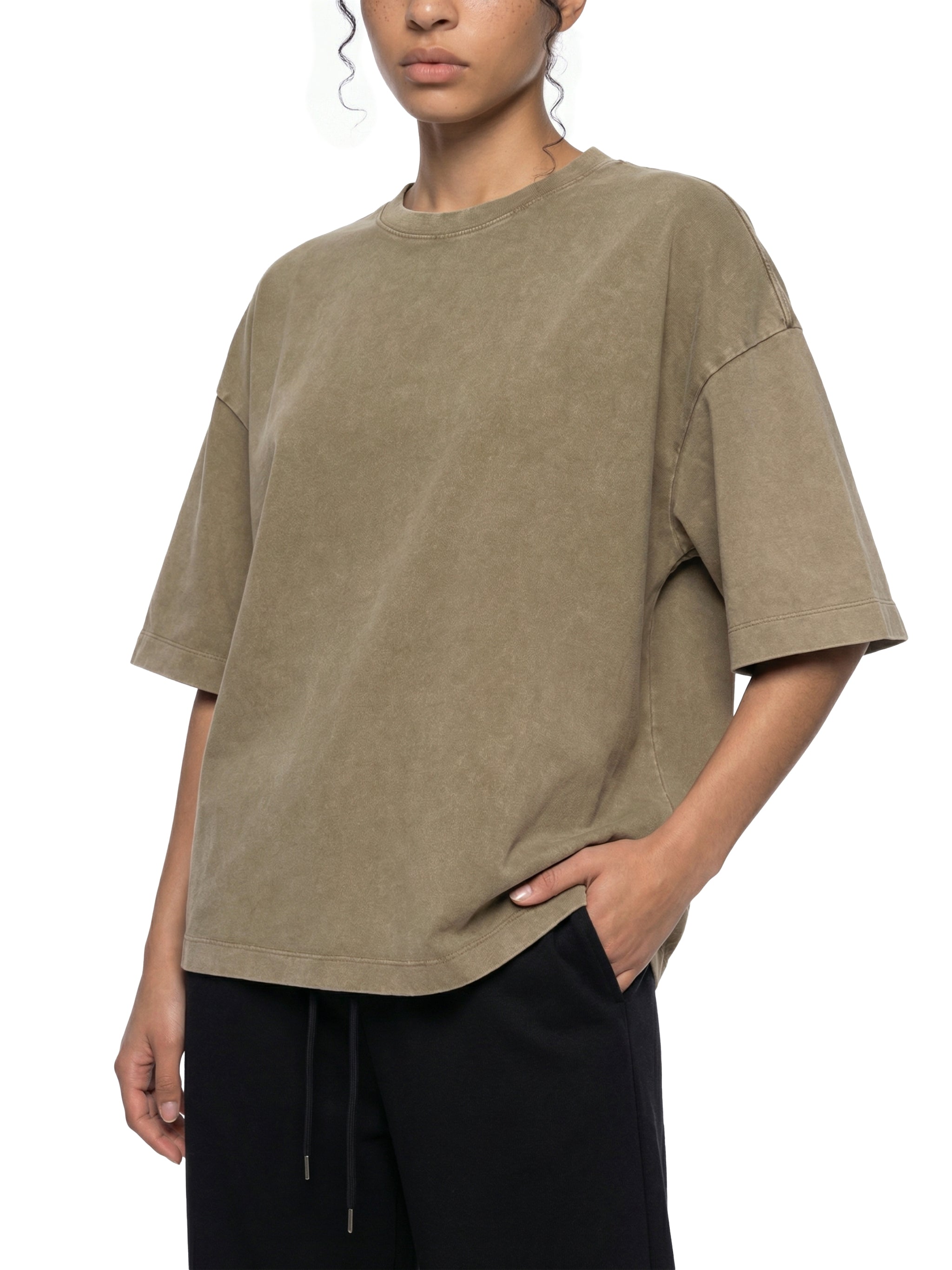 Unisex Vintage Wash Boxy T-Shirt – Oversized Heavyweight Faded Streetwear Tee