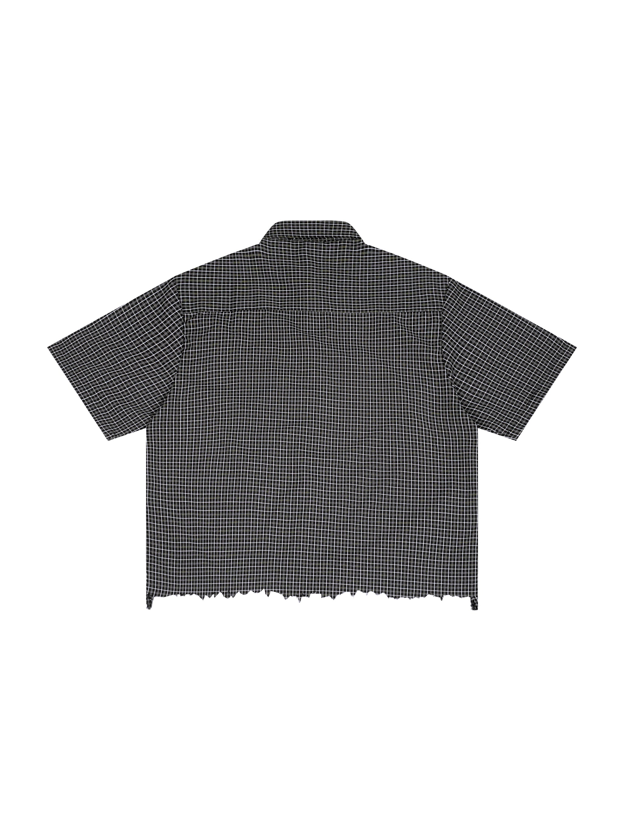 Unisex Distressed Plaid Boxy Shirt – Oversized Vintage Streetwear Flannel
