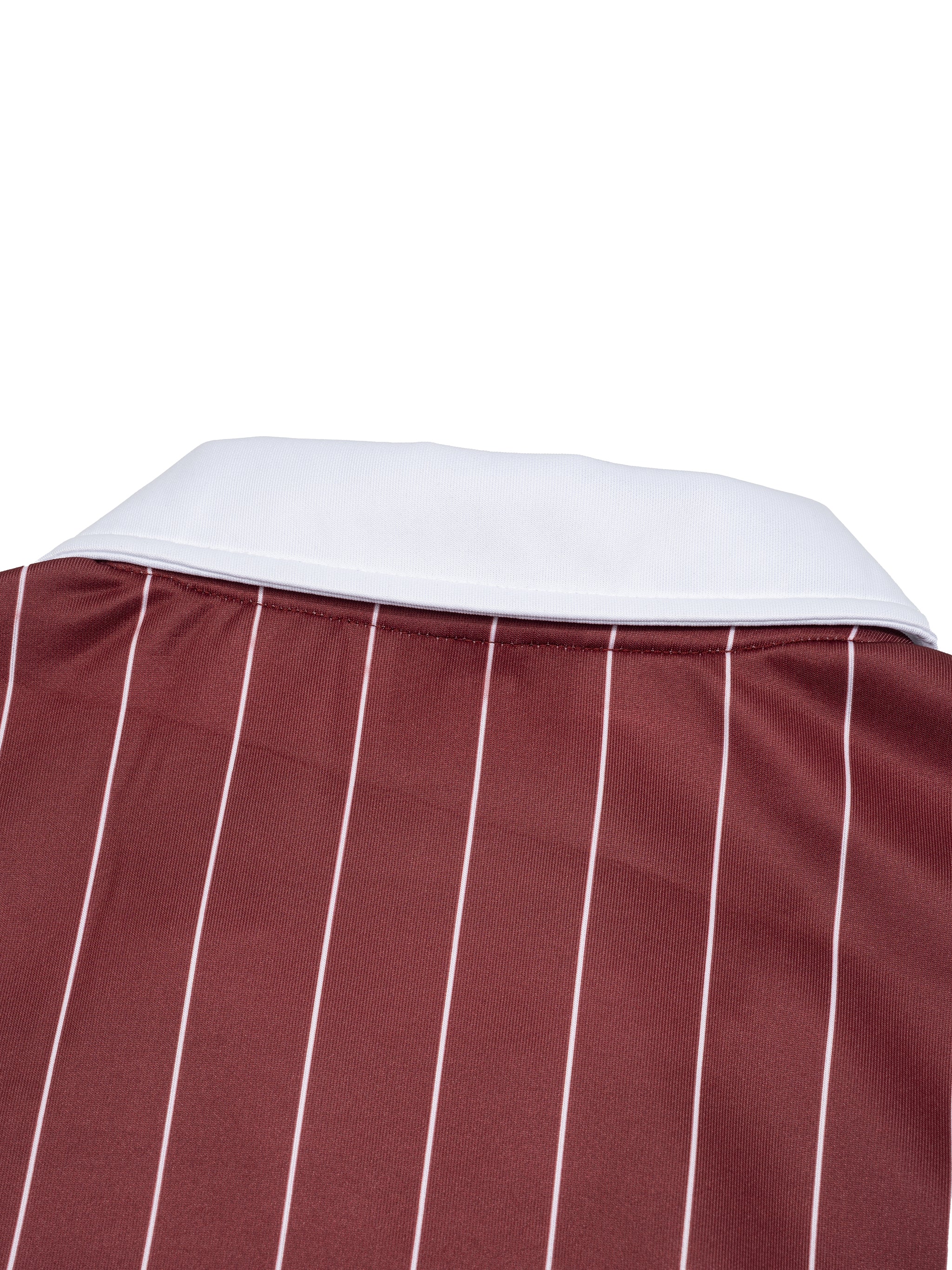 Unisex Pinstripe Collared Soccer Jersey – Oversized Retro Soccer Shirt