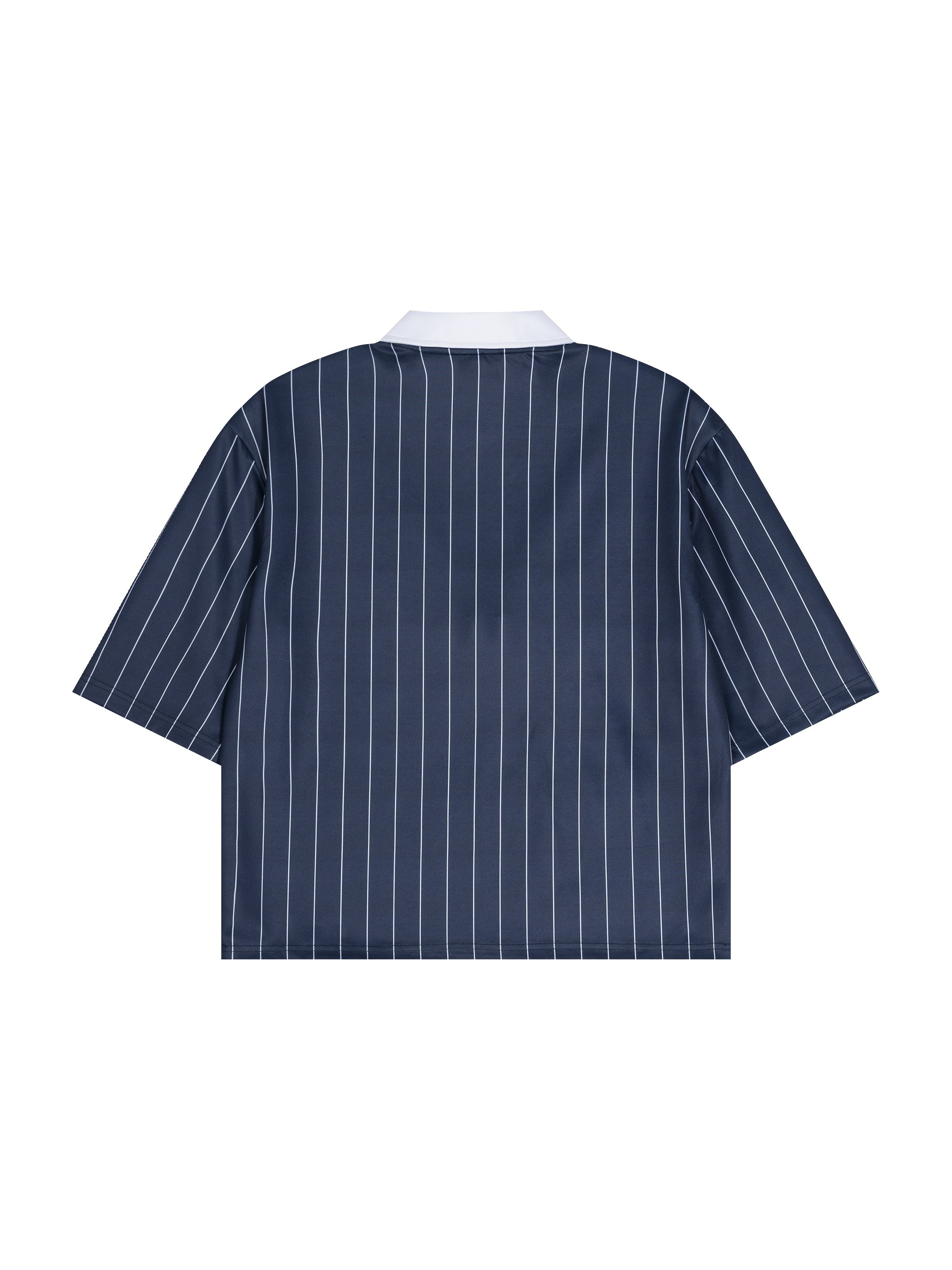 Unisex Pinstripe Collared Soccer Jersey – Oversized Retro Soccer Shirt