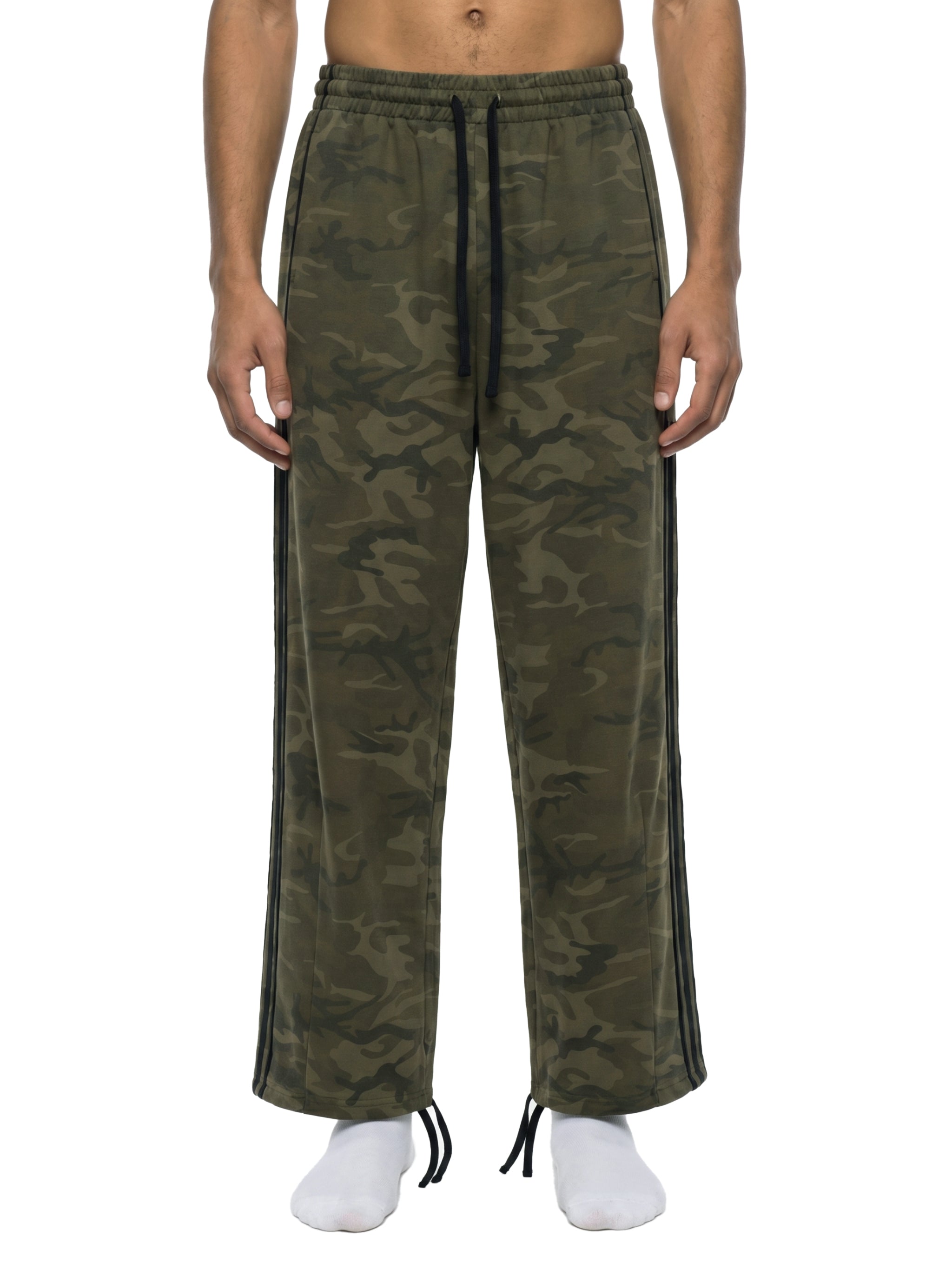 Unisex Camo Wide Leg Sweatpants – Oversized Streetwear Lounge Pants