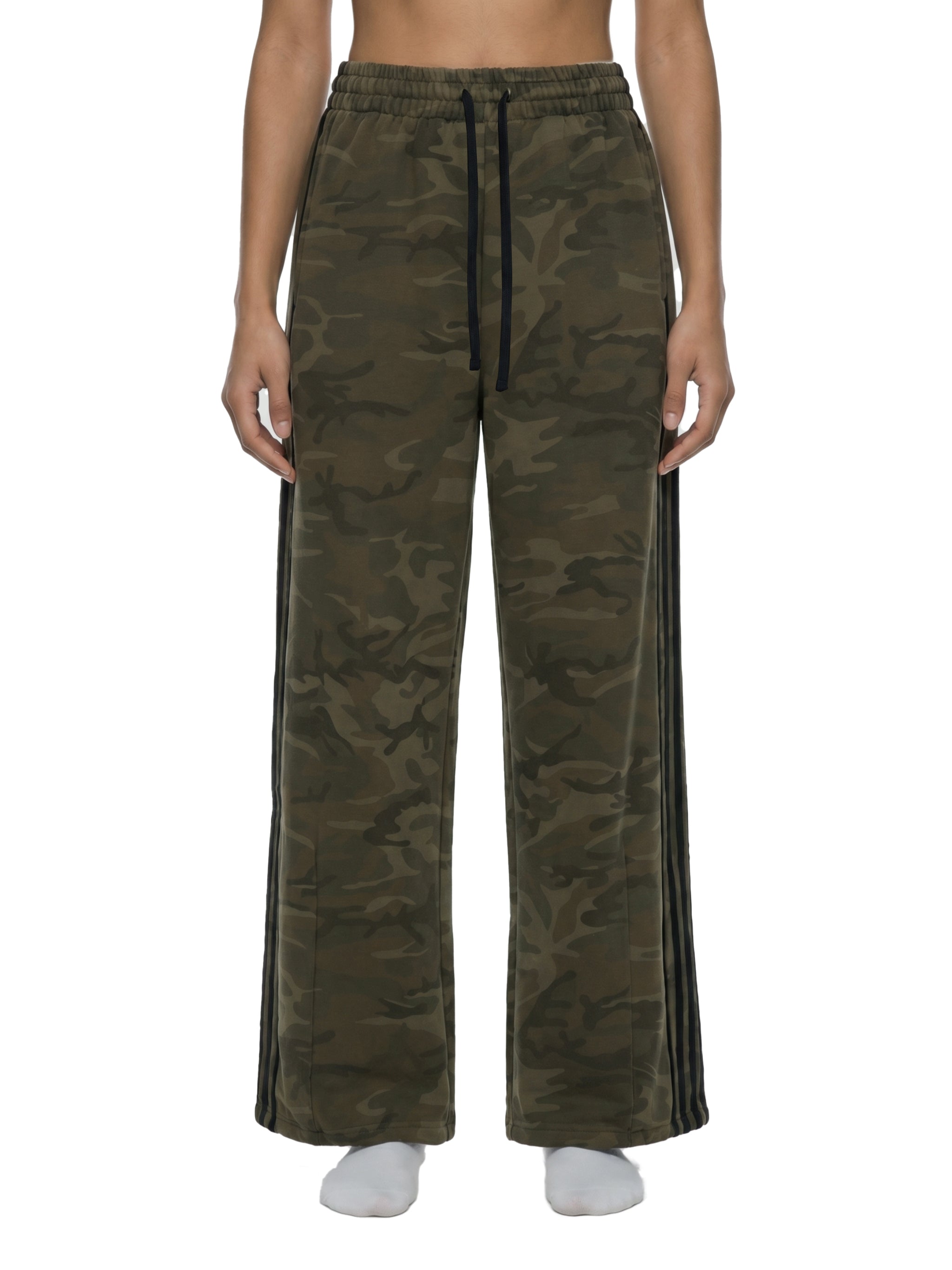 Unisex Camo Wide Leg Sweatpants – Oversized Streetwear Lounge Pants