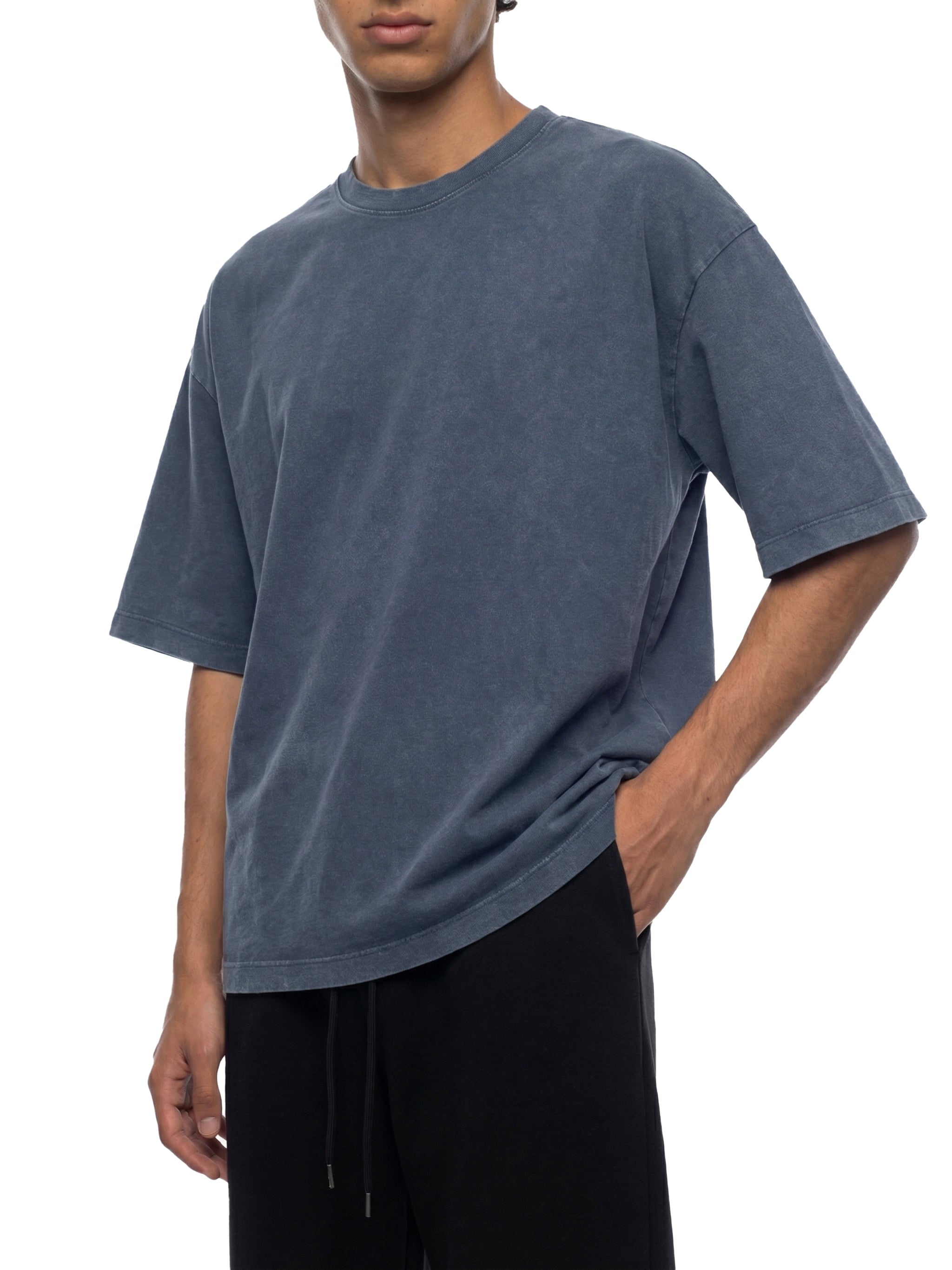 Unisex Vintage Wash Boxy T-Shirt – Oversized Heavyweight Faded Streetwear Tee
