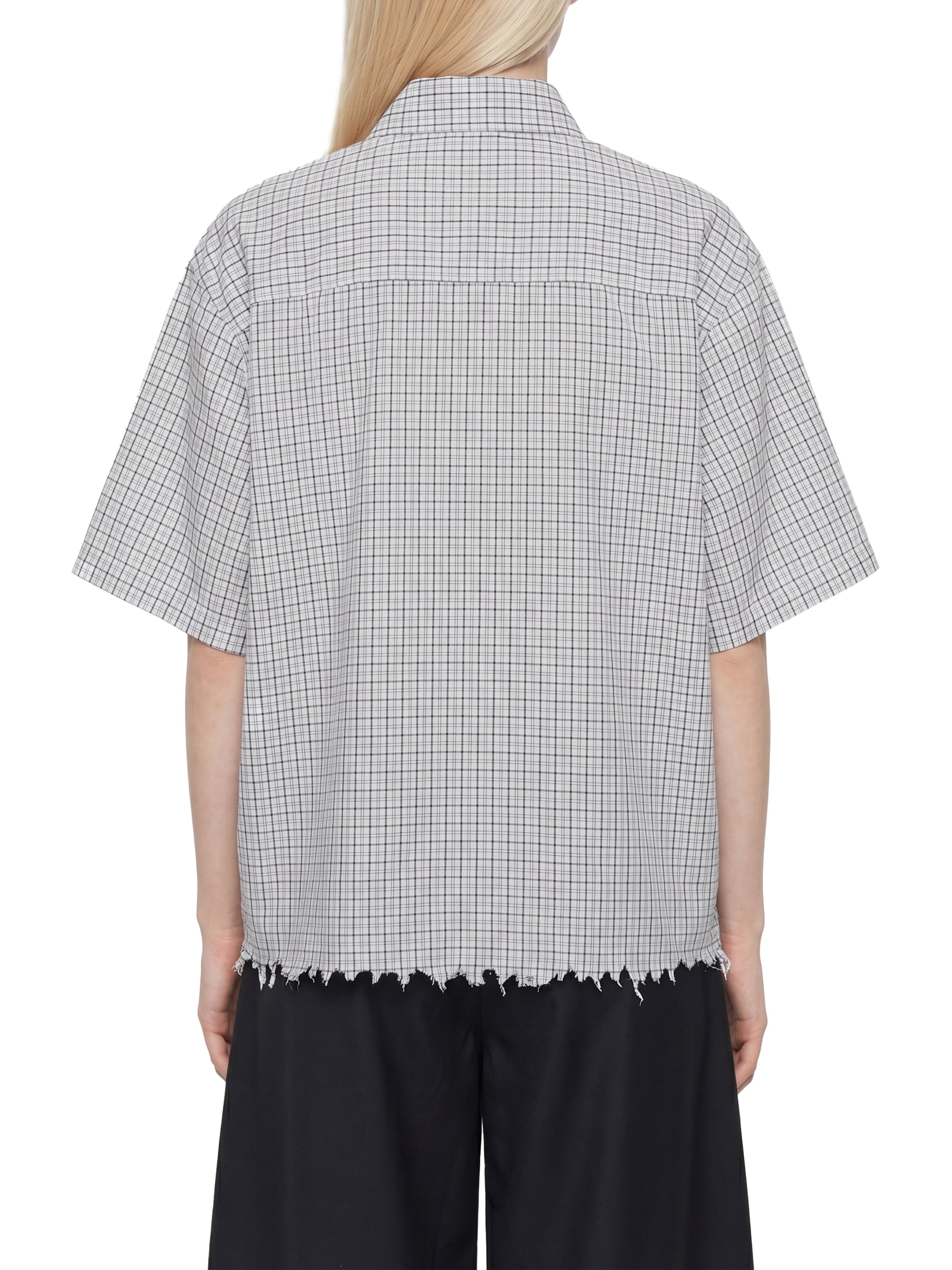 Unisex Distressed Plaid Boxy Shirt – Oversized Vintage Streetwear Flannel