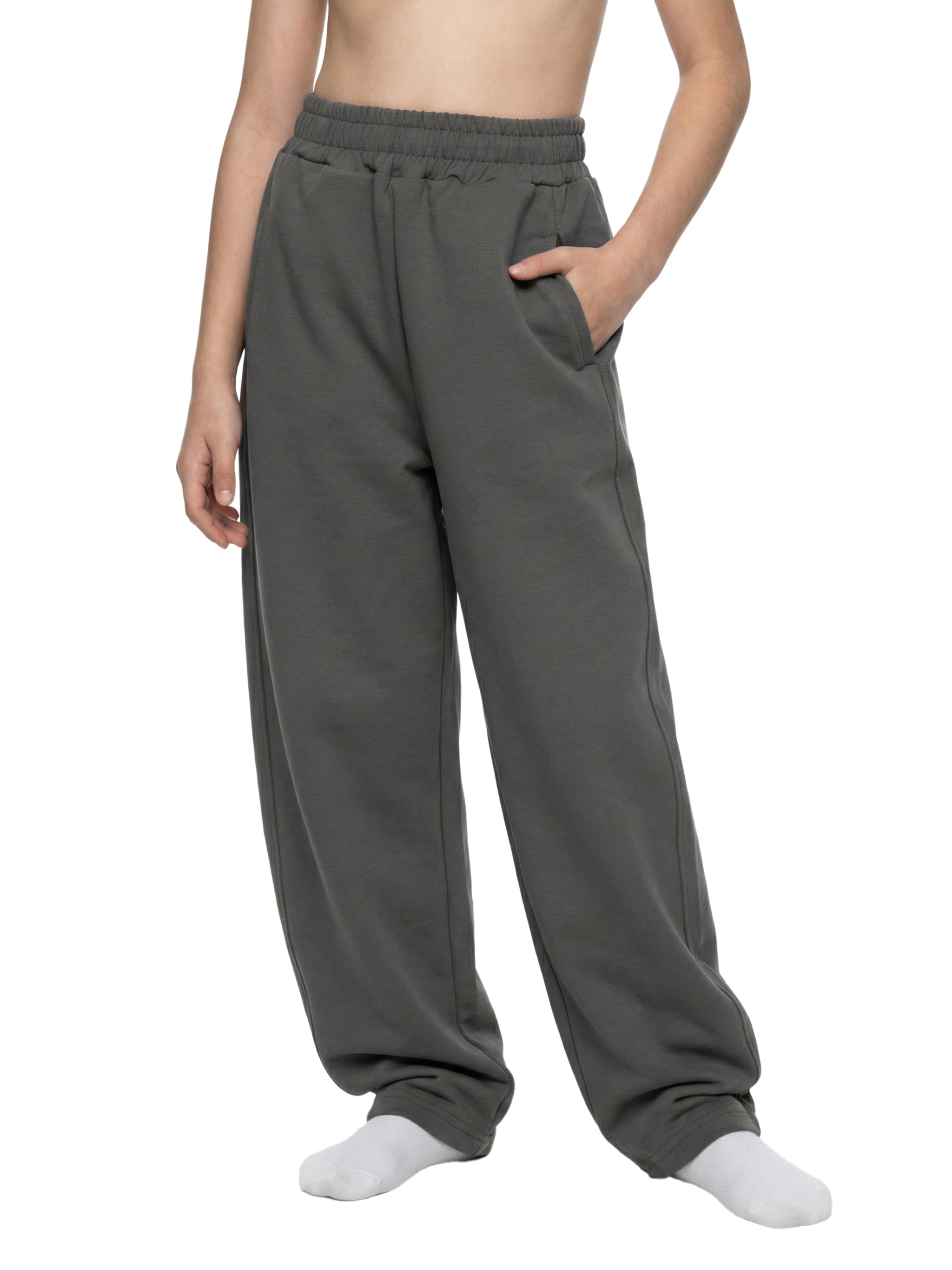 Kids' Loose Wide Leg Sweatpants – Soft Everyday Fleece Lounge Pants