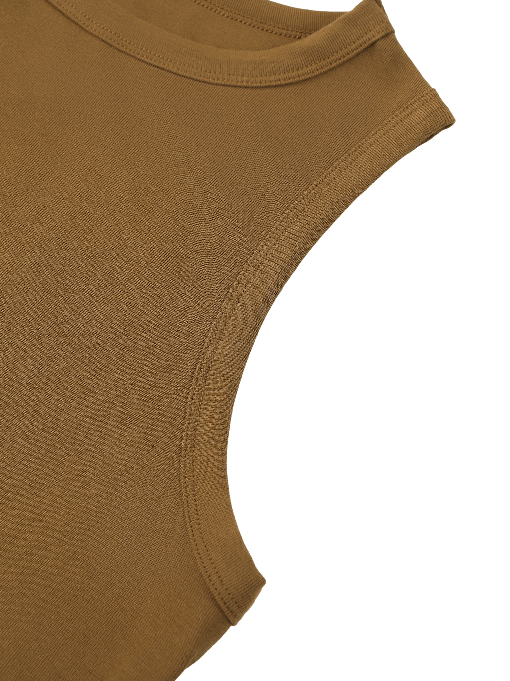 Women's Tight Crew Neck Crop Tank Top – Slim Fit Essential Sleeveless Top