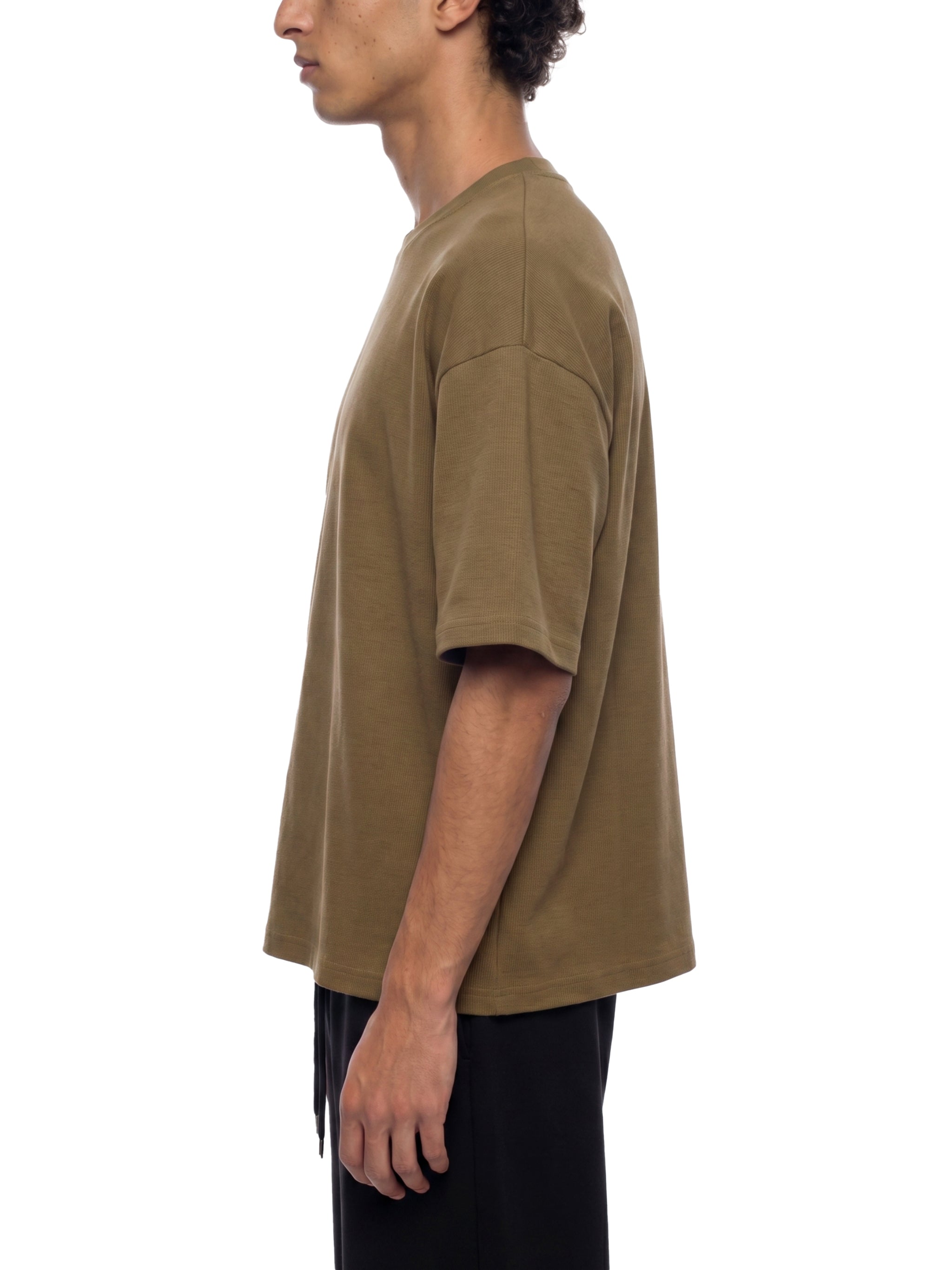 Unisex Waffle Boxy T-Shirt – Oversized Textured Streetwear Tee