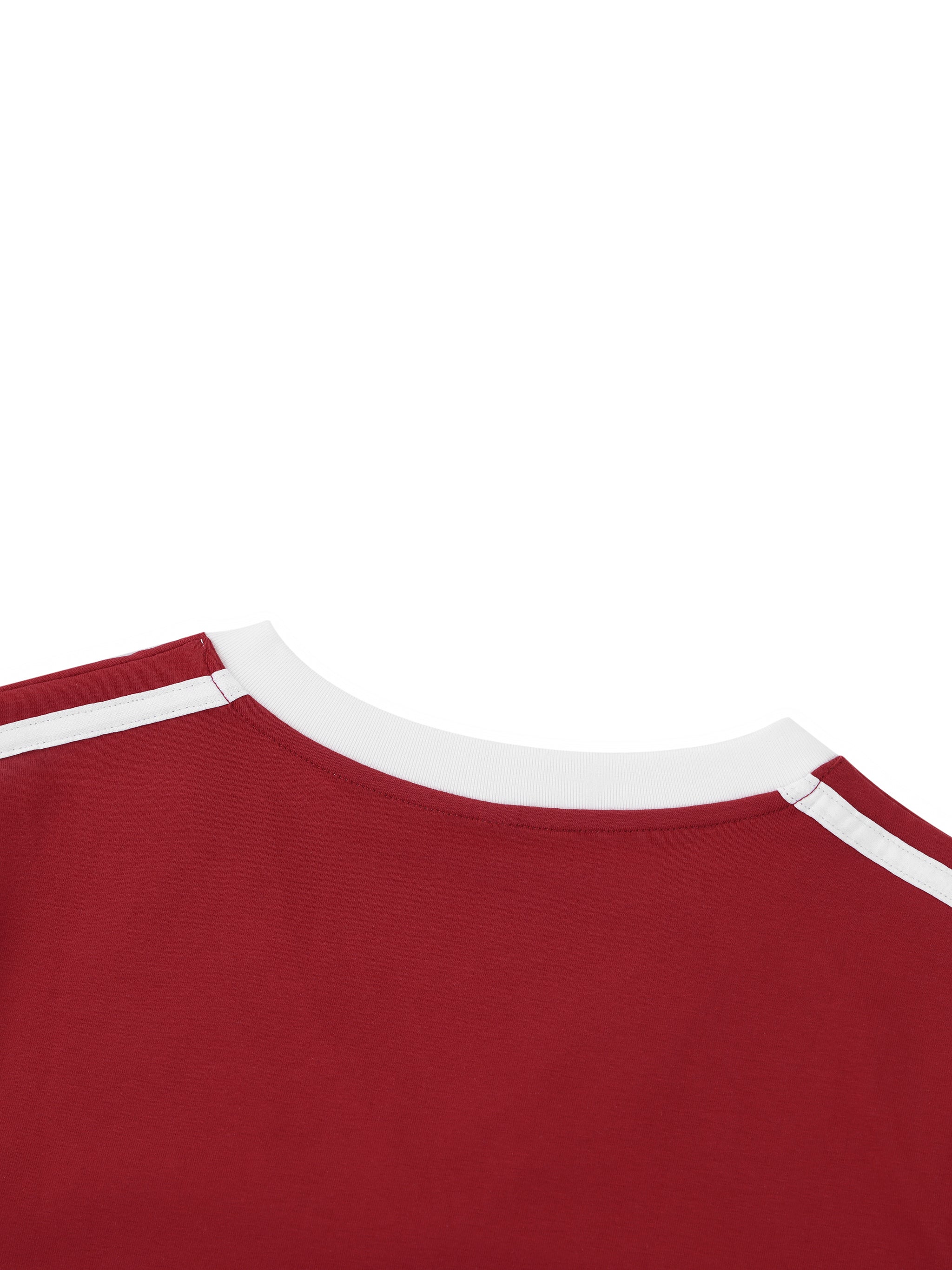 Women's Retro Binding V-Neck Crop T-Shirt – Slim Fit Vintage Crop Top