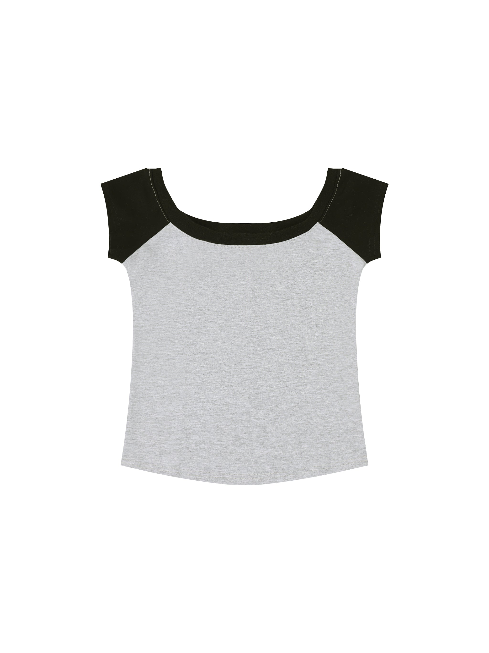 Women's Off-the-Shoulder Crop T-Shirt – Slim Fit Casual Fashion Top