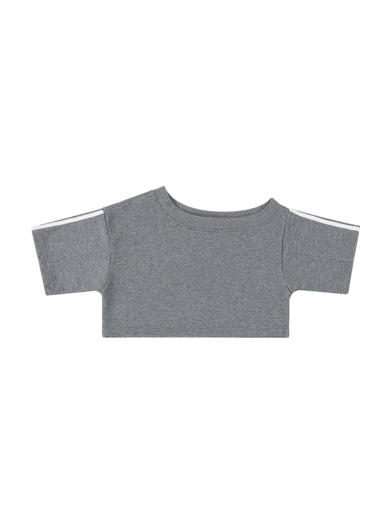 Women's Off-the-Shoulder Crop T-Shirt – Slim Fit Casual Fashion Top