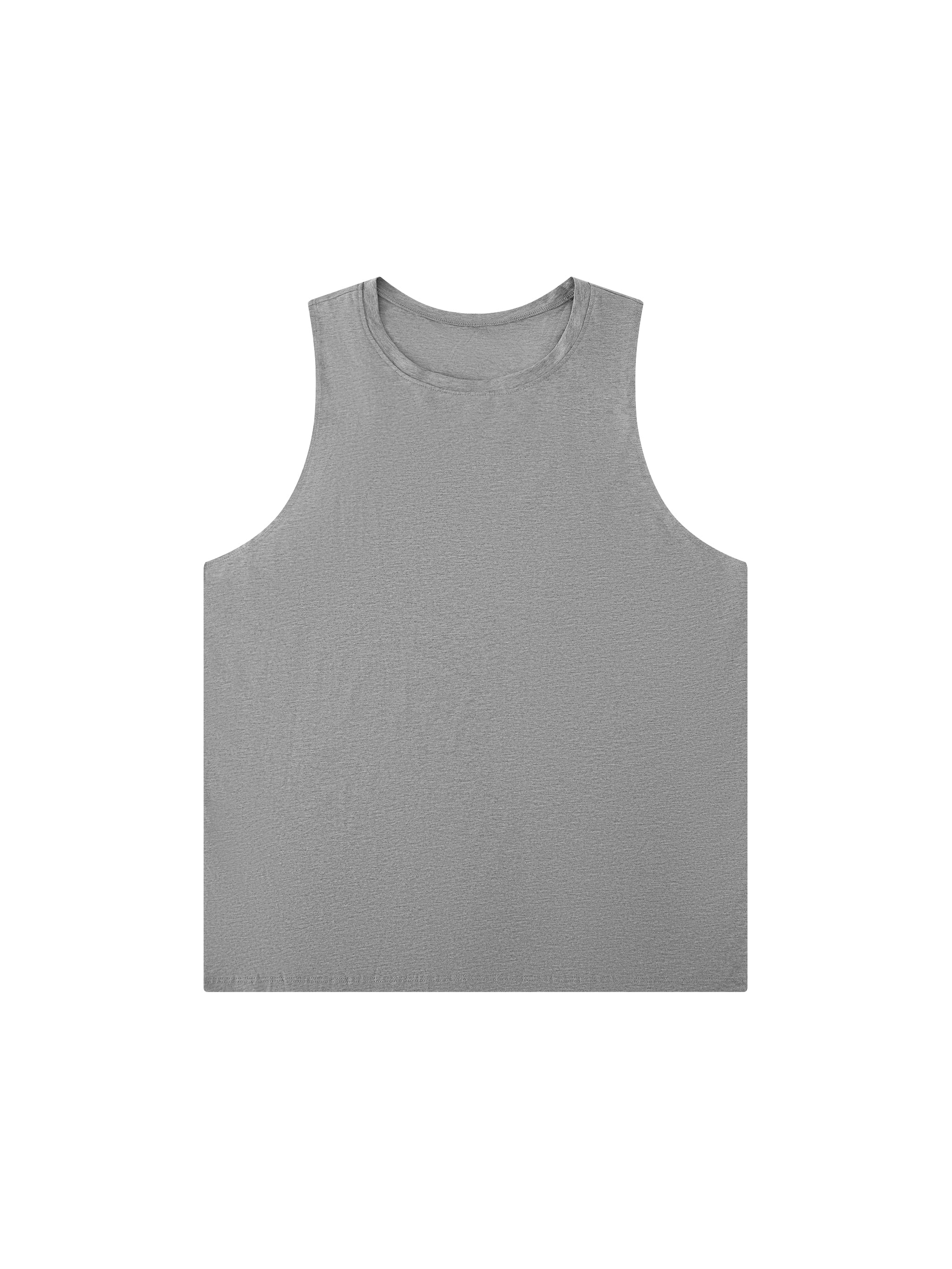 Men's Solid Color Crew Neck Tank Top – Premium Sleeveless Cotton Muscle Tee