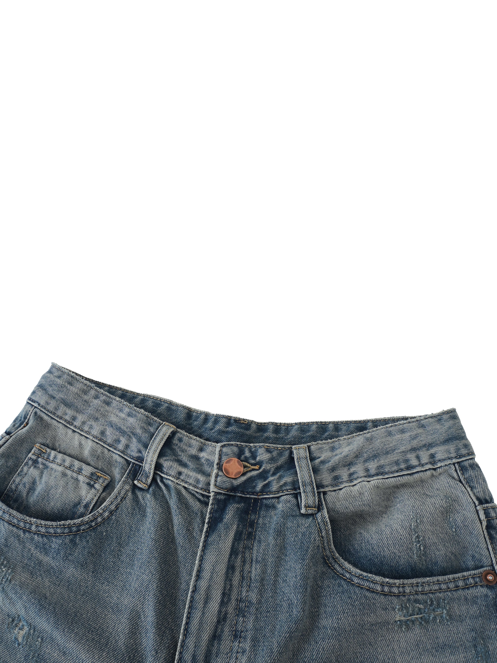 Men's Distressed Barrel Leg Jeans – Relaxed Fit Premium Denim Pants