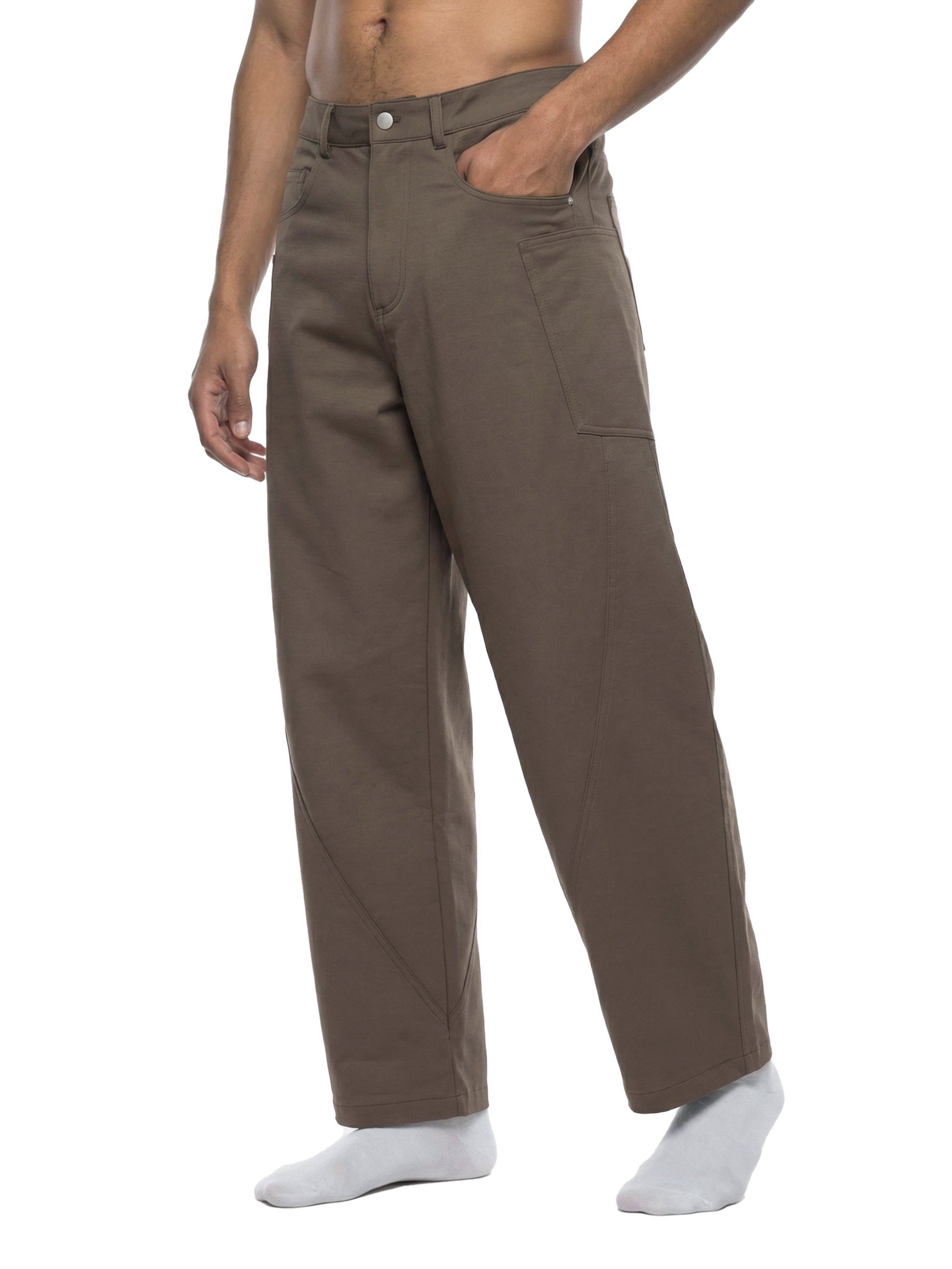 Men's Barrel Leg Pants – Relaxed Fit Premium Casual Trousers