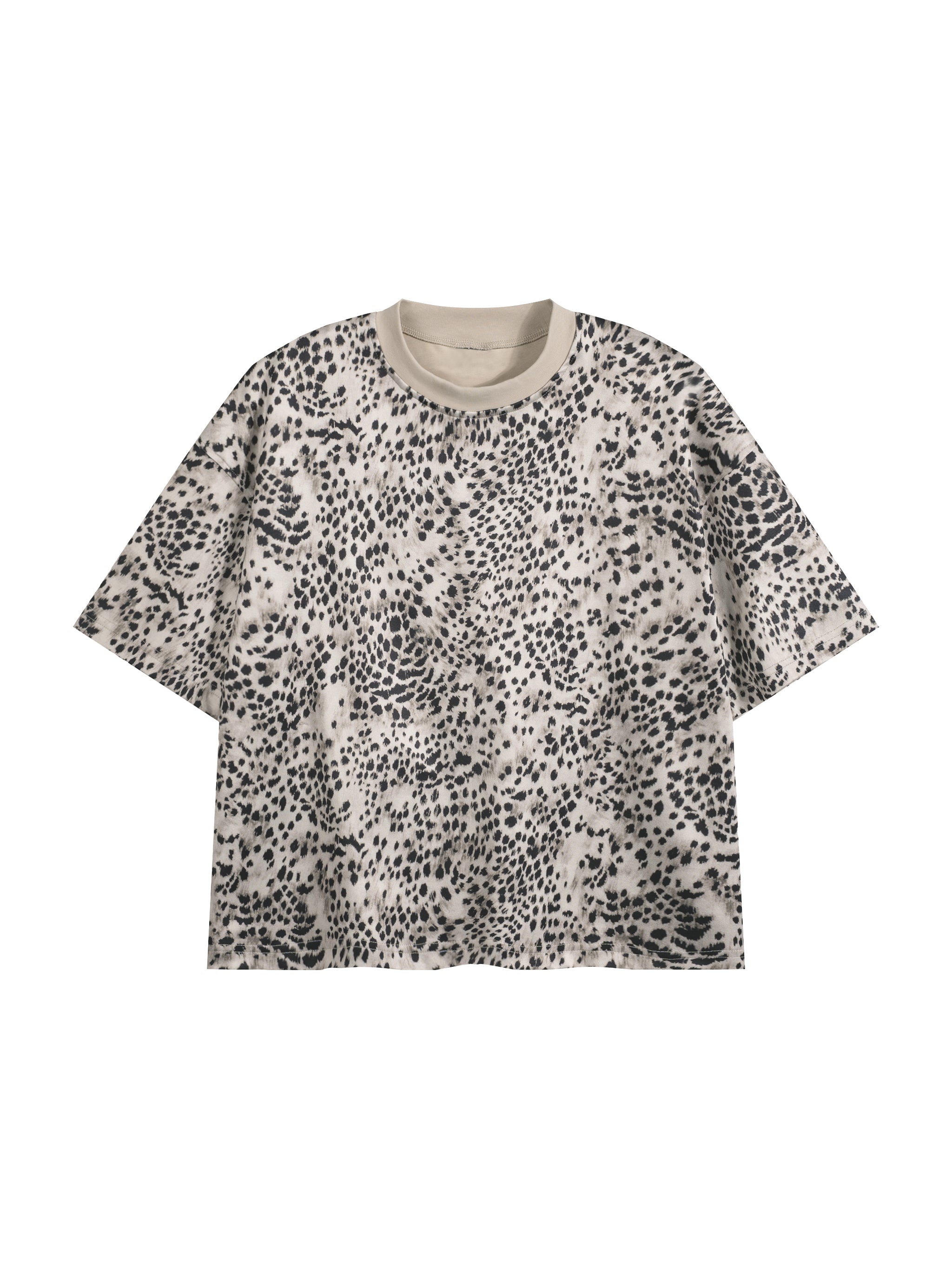Unisex Leopard Print Boxy T-Shirt – Oversized Premium Streetwear Tee