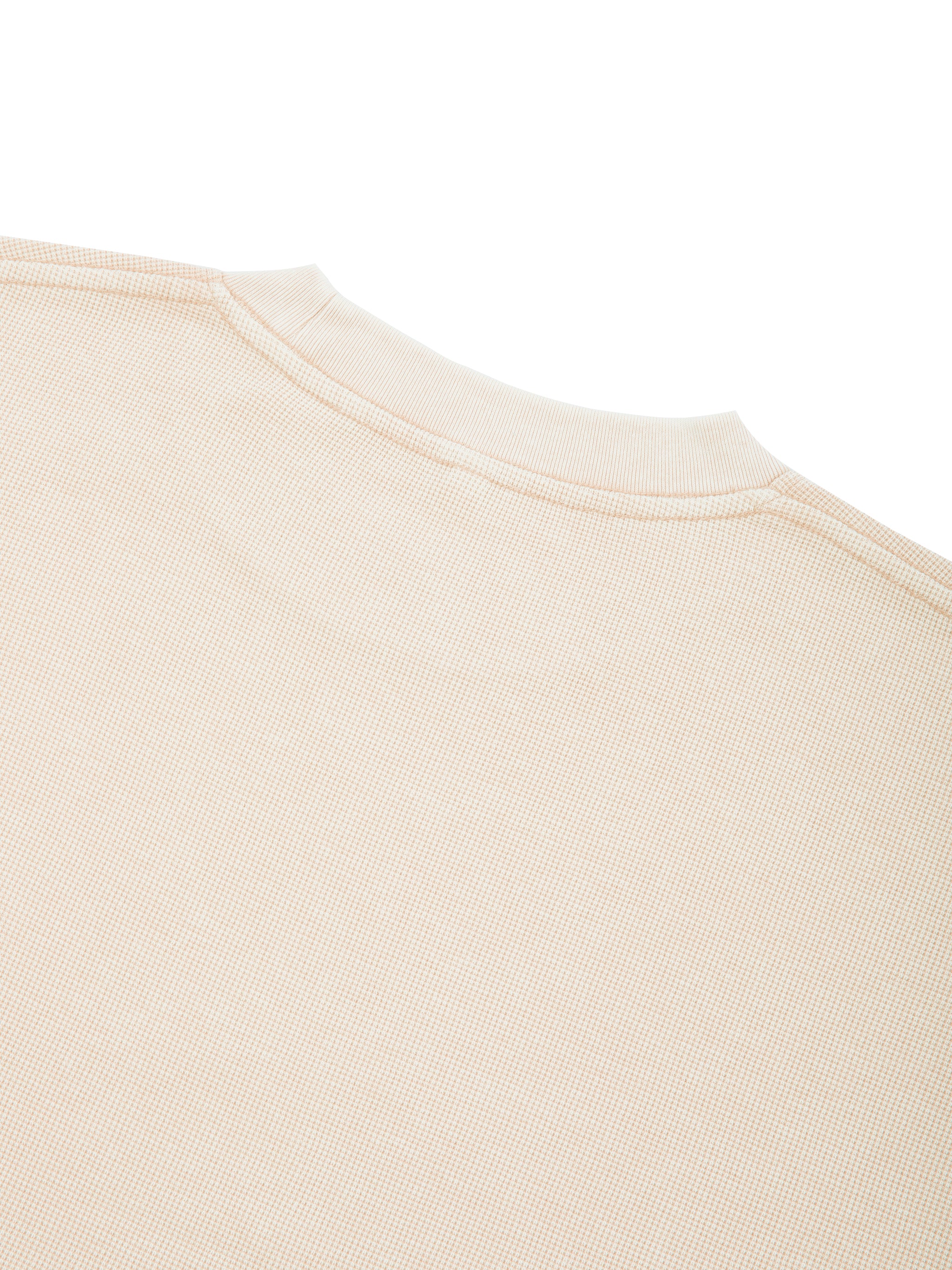 Unisex Vintage Wash Boxy Waffle Raw Edge T-Shirt – Oversized Premium Streetwear Tee