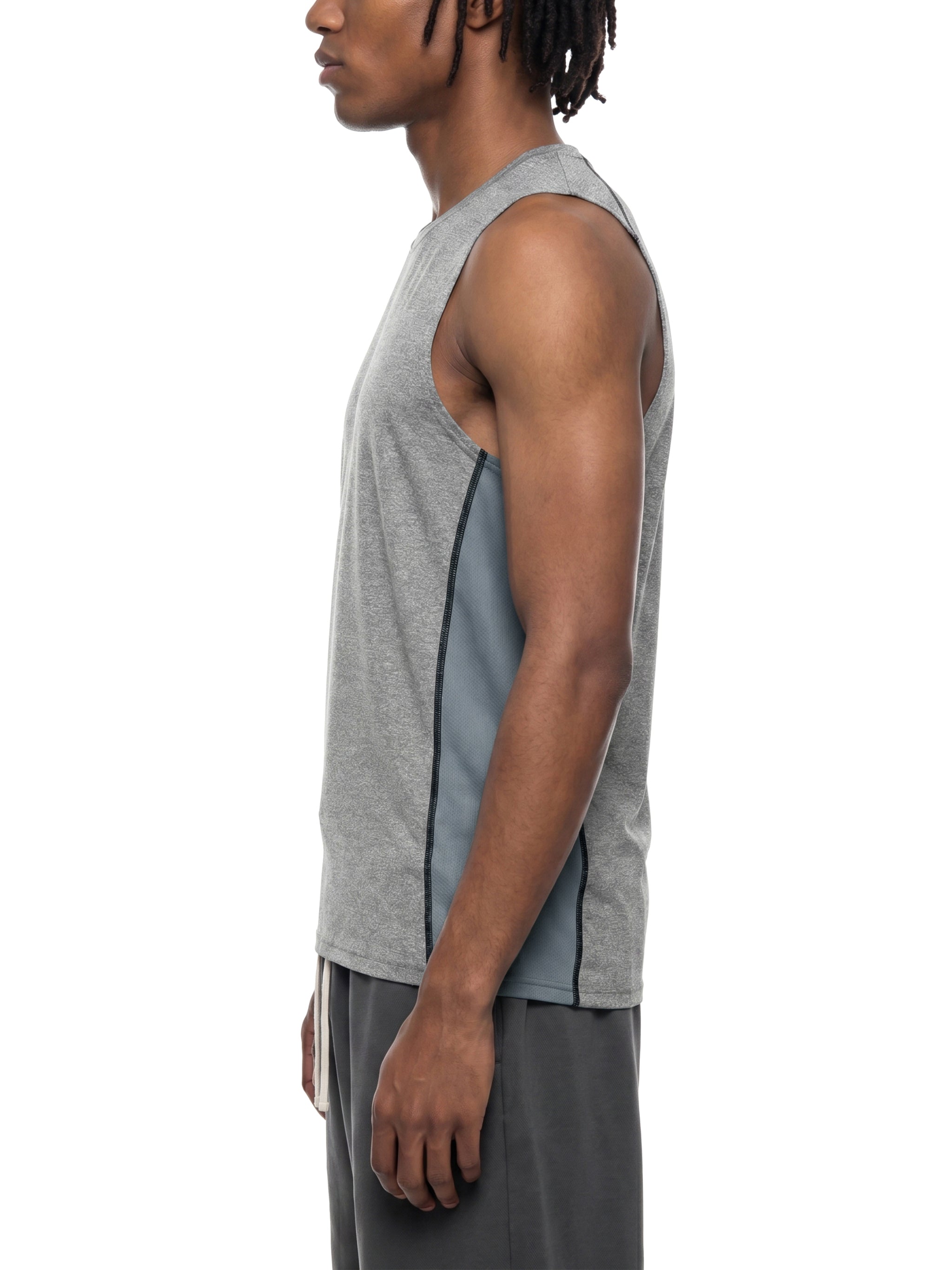 Men's Slim Fit Topstitch Tank Top – Premium Athletic Sleeveless Shirt