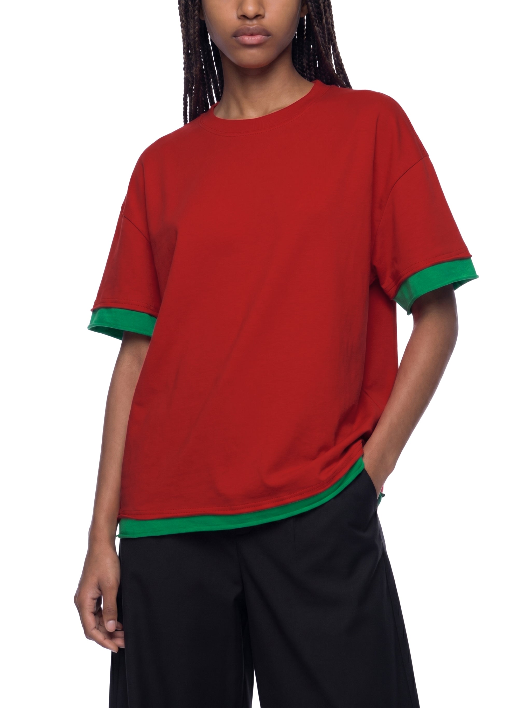 Unisex Boxy Color Block T-Shirt – Oversized Premium Streetwear Tee