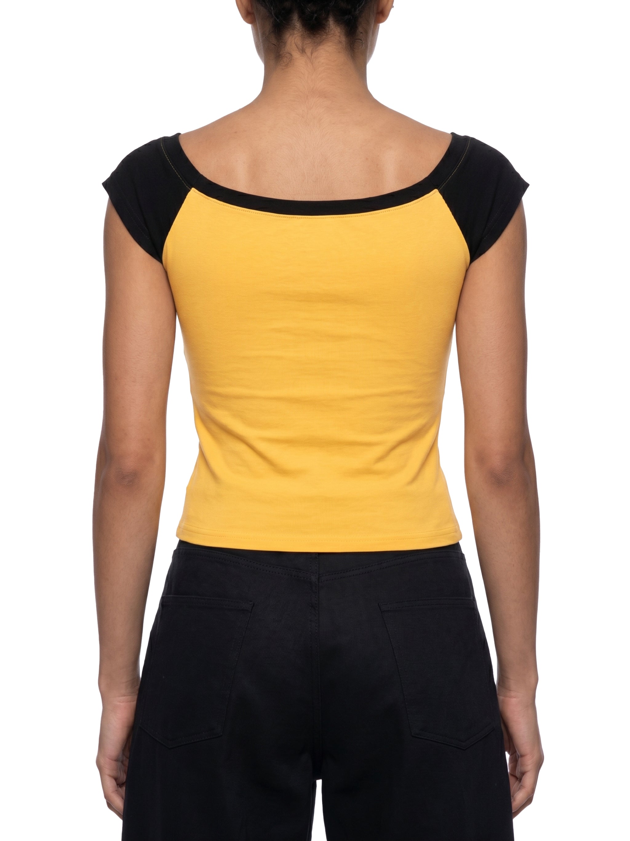 Women's Off-the-Shoulder Crop T-Shirt – Slim Fit Casual Fashion Top