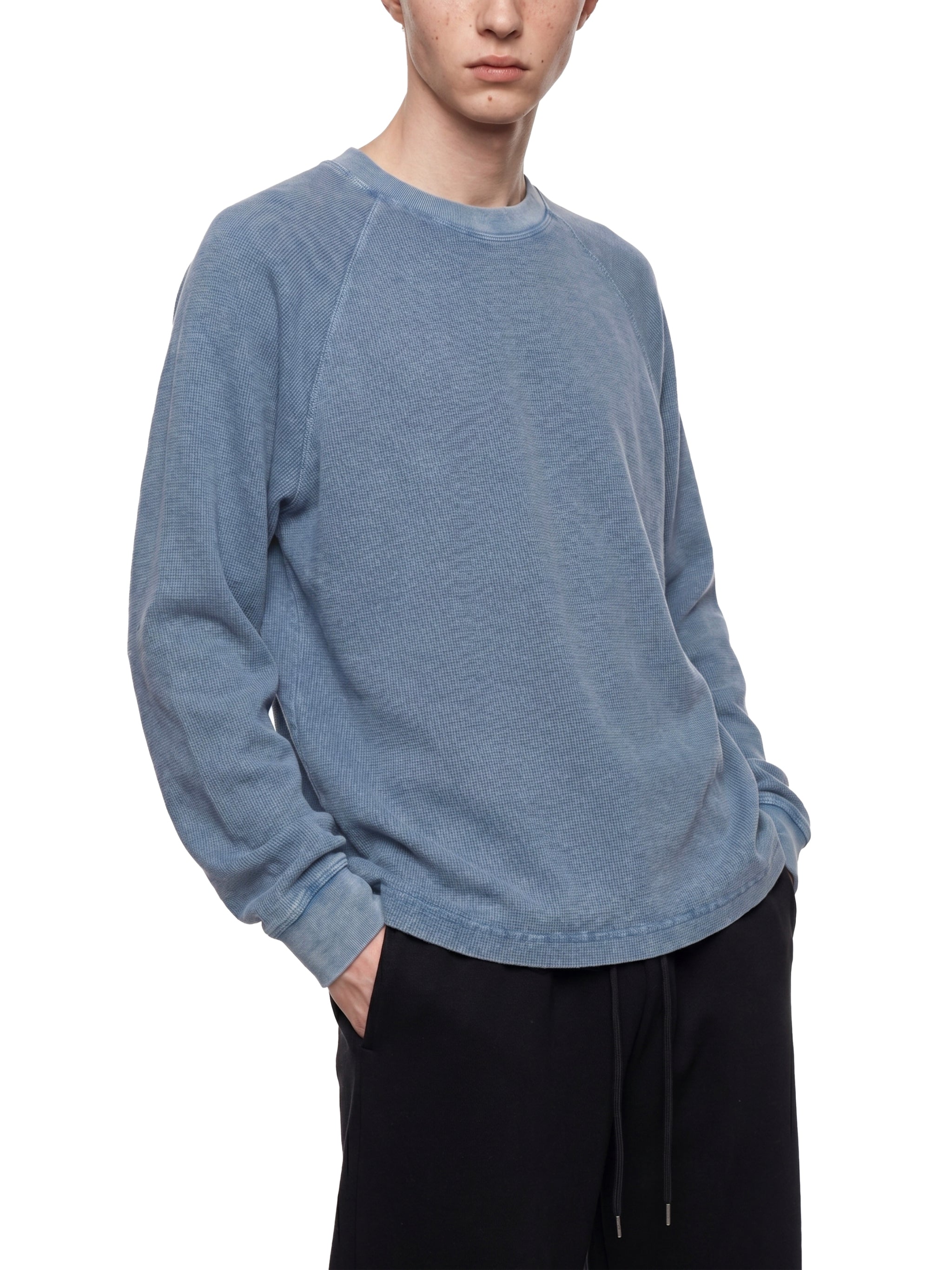 Unisex Vintage Wash Boxy Waffle T-Shirt – Oversized Textured Streetwear Tee