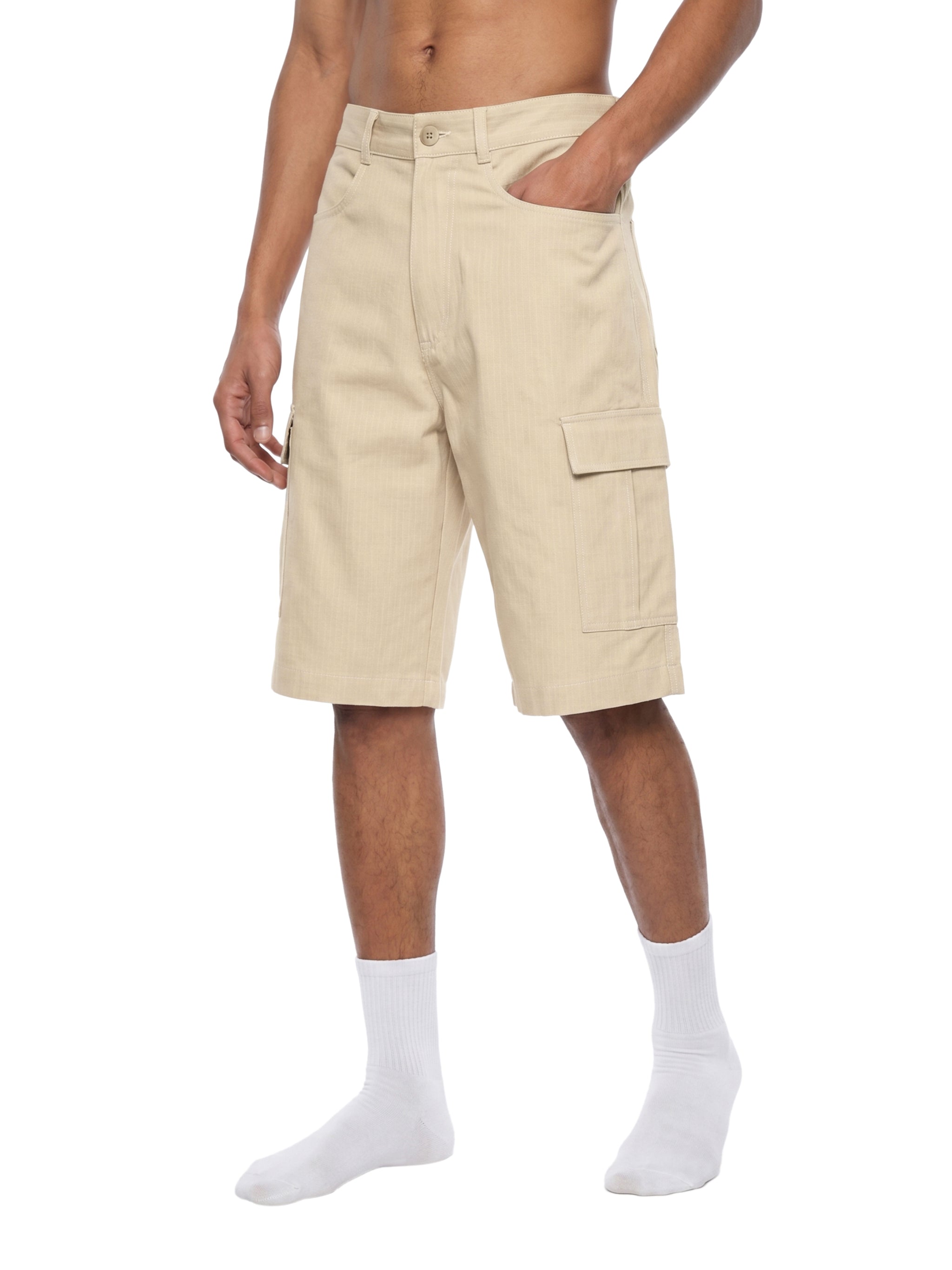 Unisex Woven Cargo Shorts – Relaxed Fit Utility Streetwear Shorts