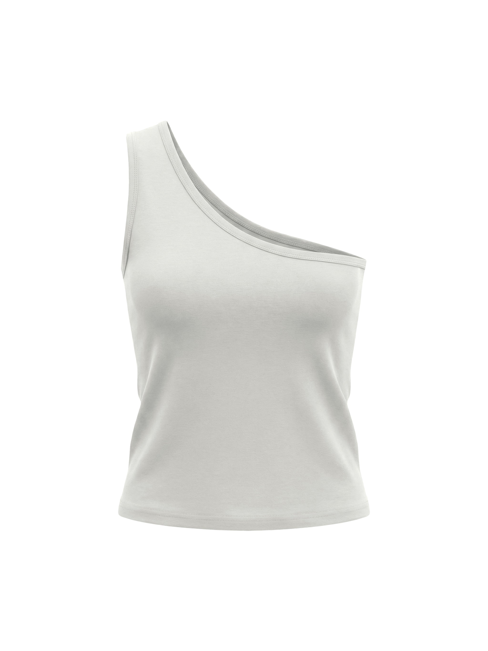 Women's One Shoulder Crop T-Shirt – Slim Fit Trendy Casual Top