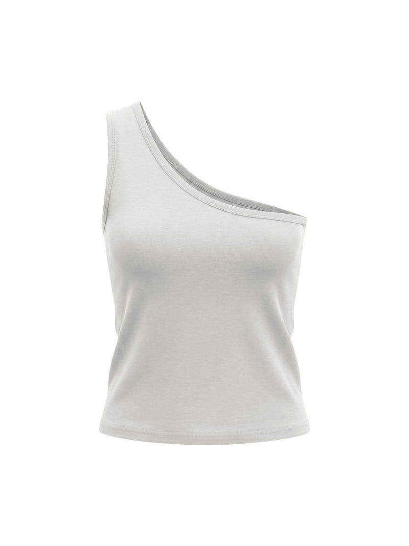 Women's One Shoulder Crop T-Shirt – Slim Fit Trendy Casual Top
