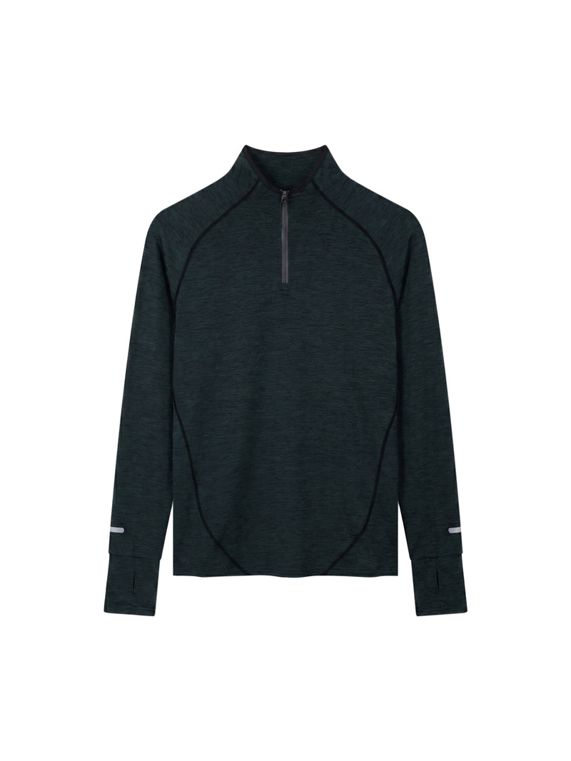 Men's Quarter-Zip Raglan Training T-Shirt – Lightweight Performance Athletic Top