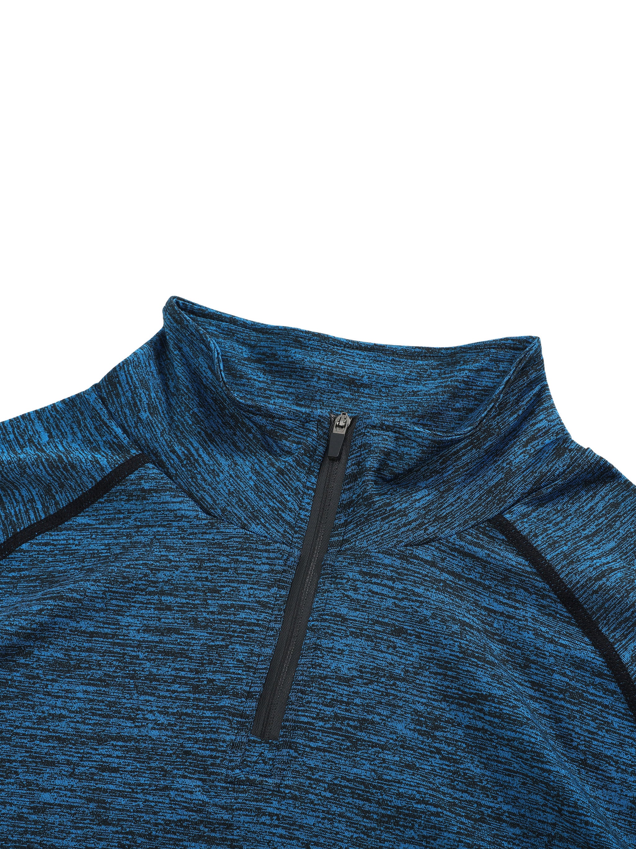 Men's Quarter-Zip Performance Long Sleeve T-Shirt – Lightweight Athletic Training Top