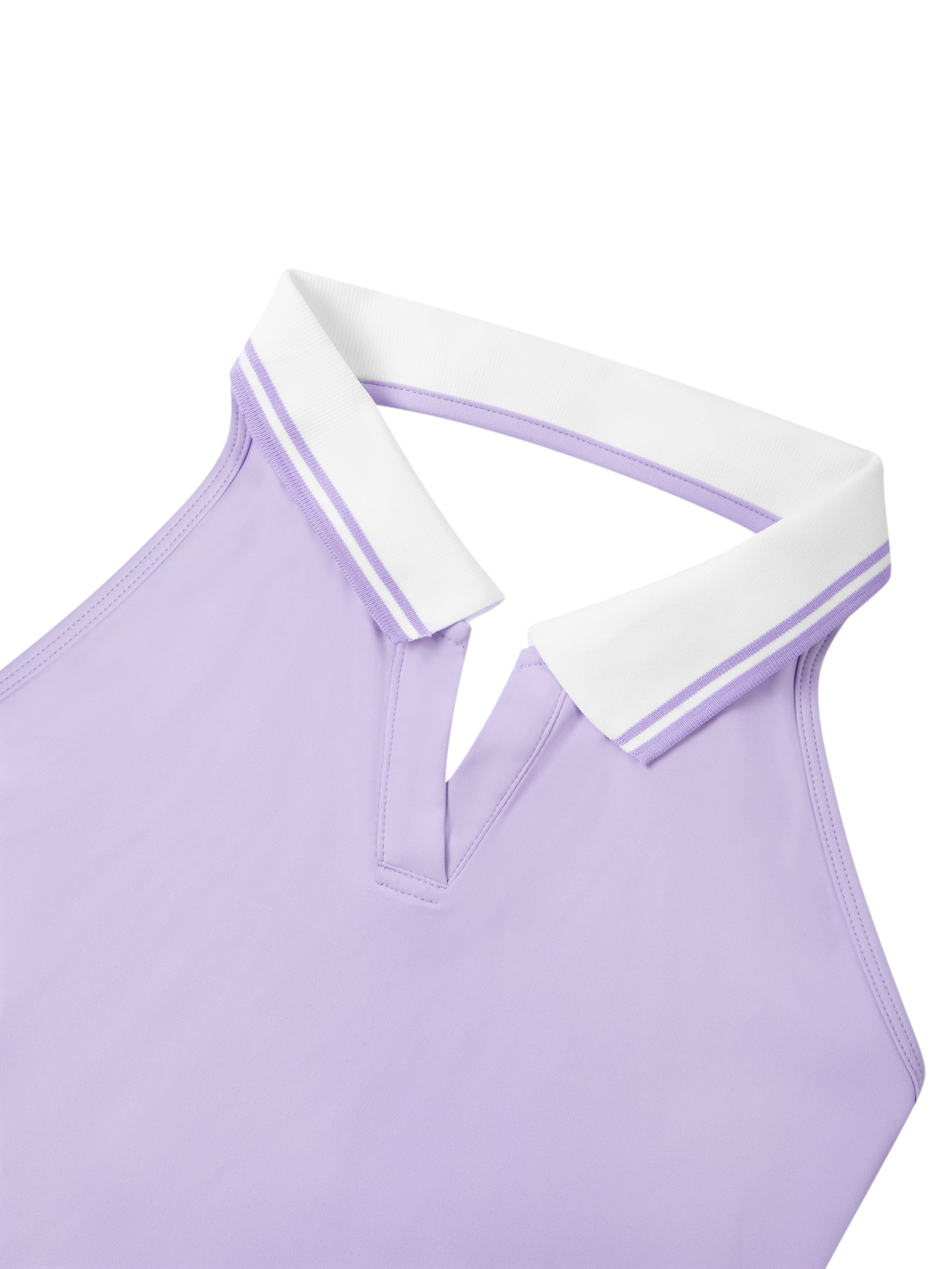 Women's Collared Halter A-Line Tennis Dress – Sleeveless Activewear Dress