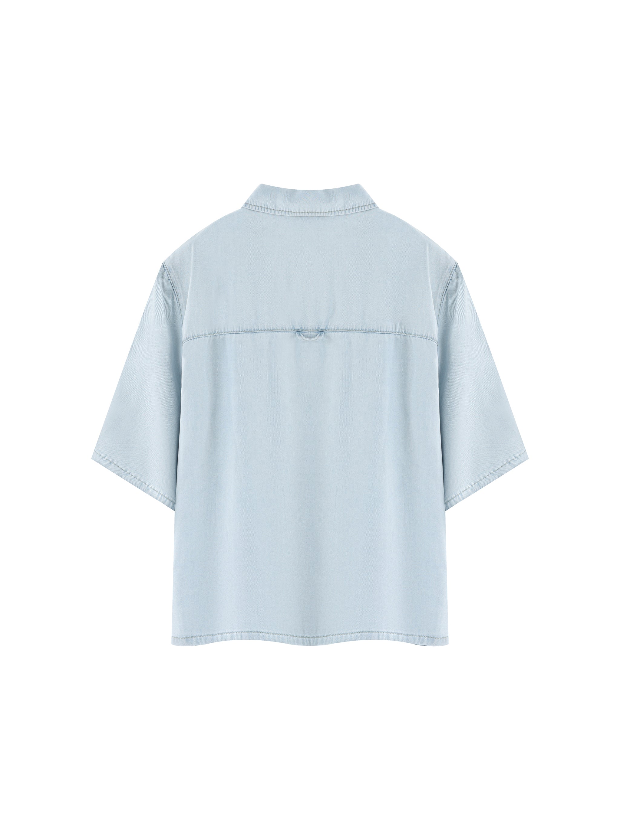 Unisex Vintage Wash Lyocell Drop Shoulder Shirt – Oversized Premium Button-Up