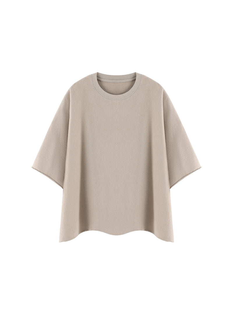 Unisex Heavyweight Boxy Raw Edge T-Shirt – Premium Oversized Streetwear Tee