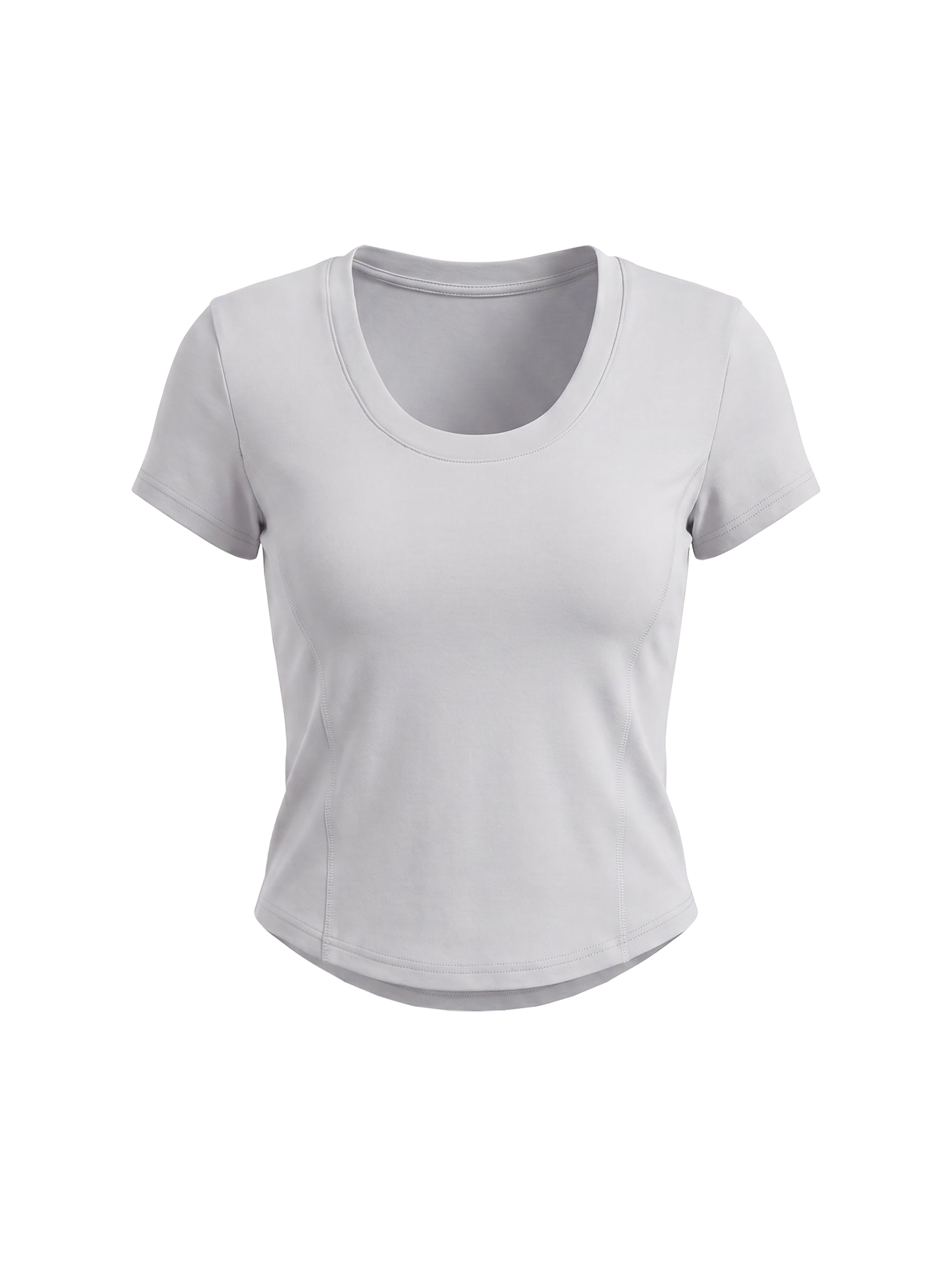 Women's Paneled Crop T-Shirt – Slim Fit Casual Streetwear Tee